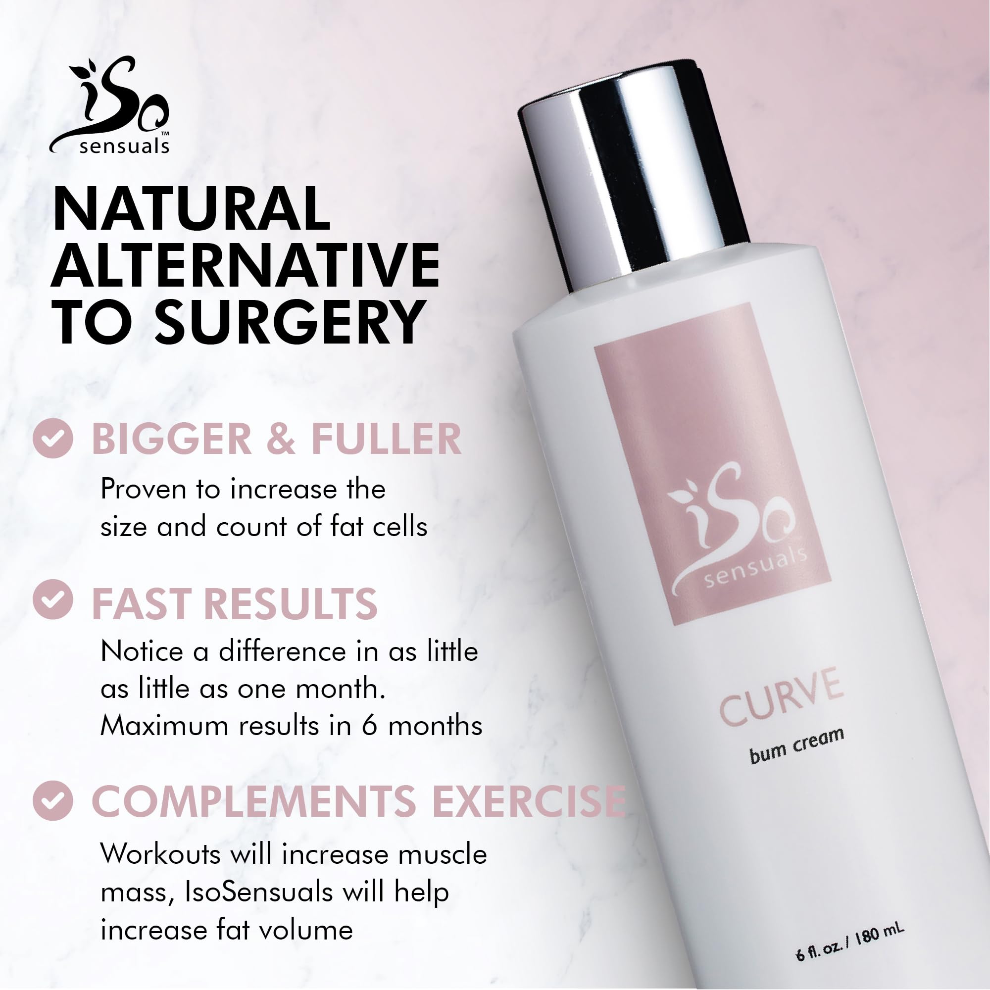 Isosensuals Curve Butt Enhancement Cream - 3 Bottles