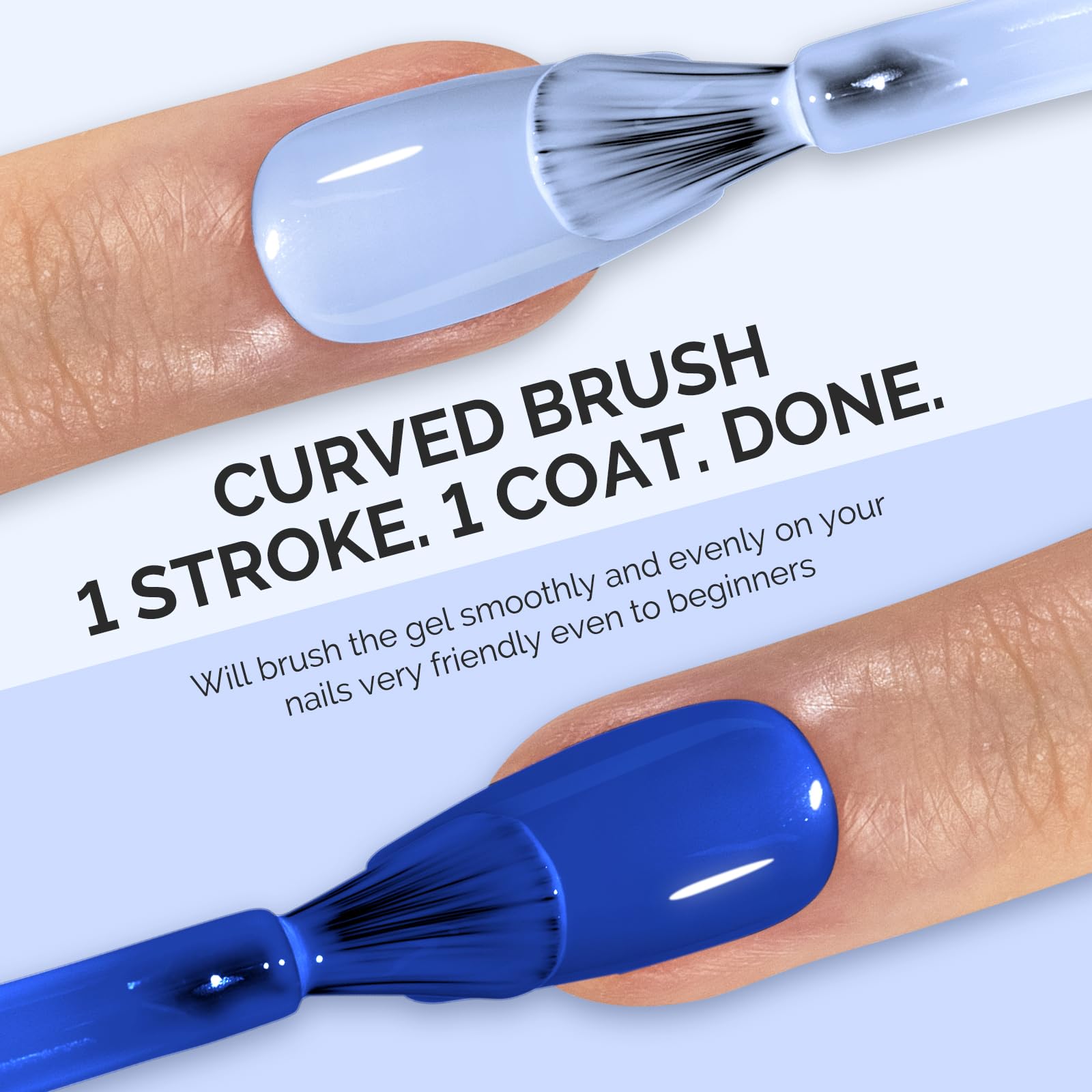 Melodysusie Thick Gel Nail Polish Set- 2 Pcs 15Ml Baby Blue & Royal Blue Gel Polish Set Soak Off Uv Led Blue Gel Polish Christma
