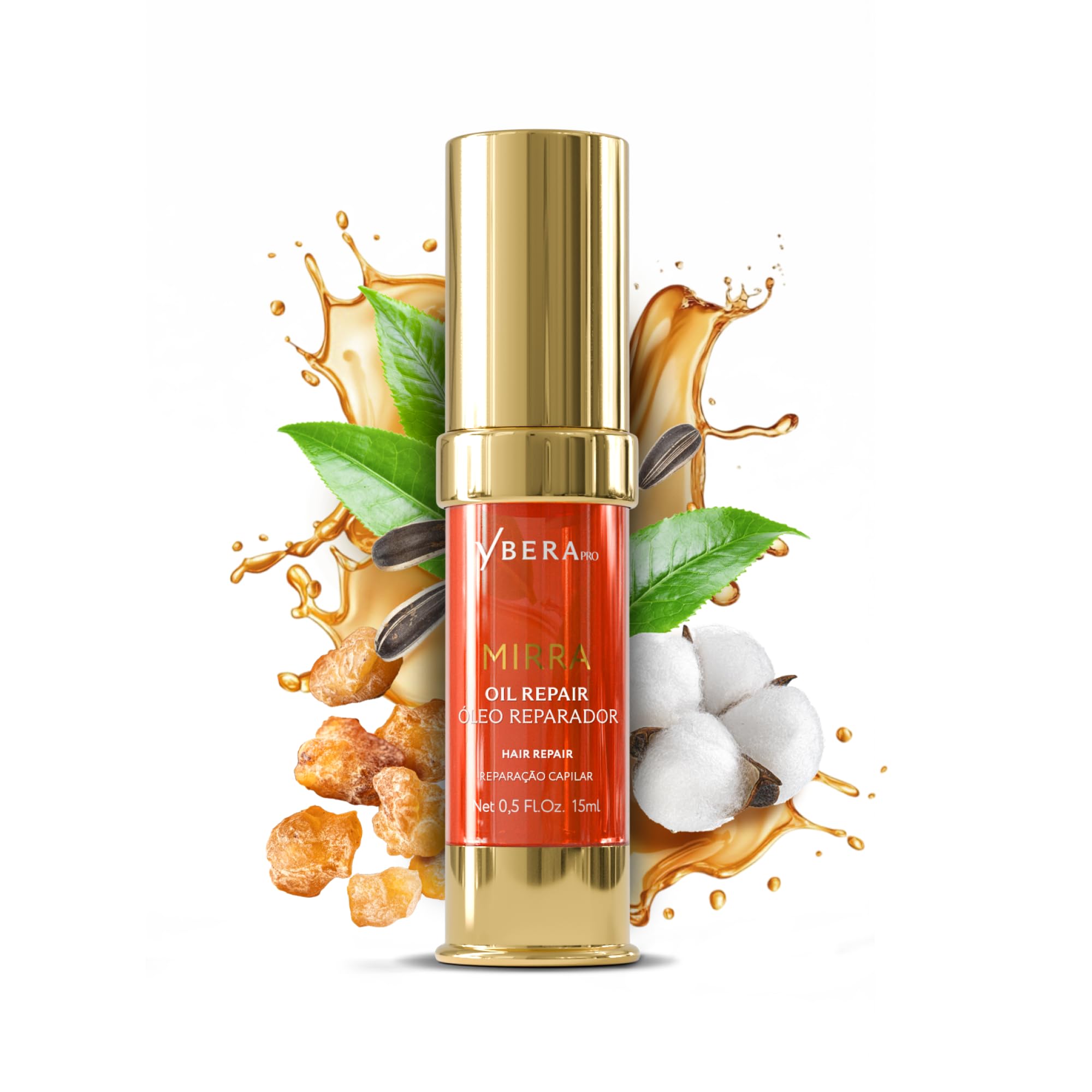 Ybera Paris Mirra Oil Repair Mini Hair Oil for Dry, Damaged Hair, 15ml