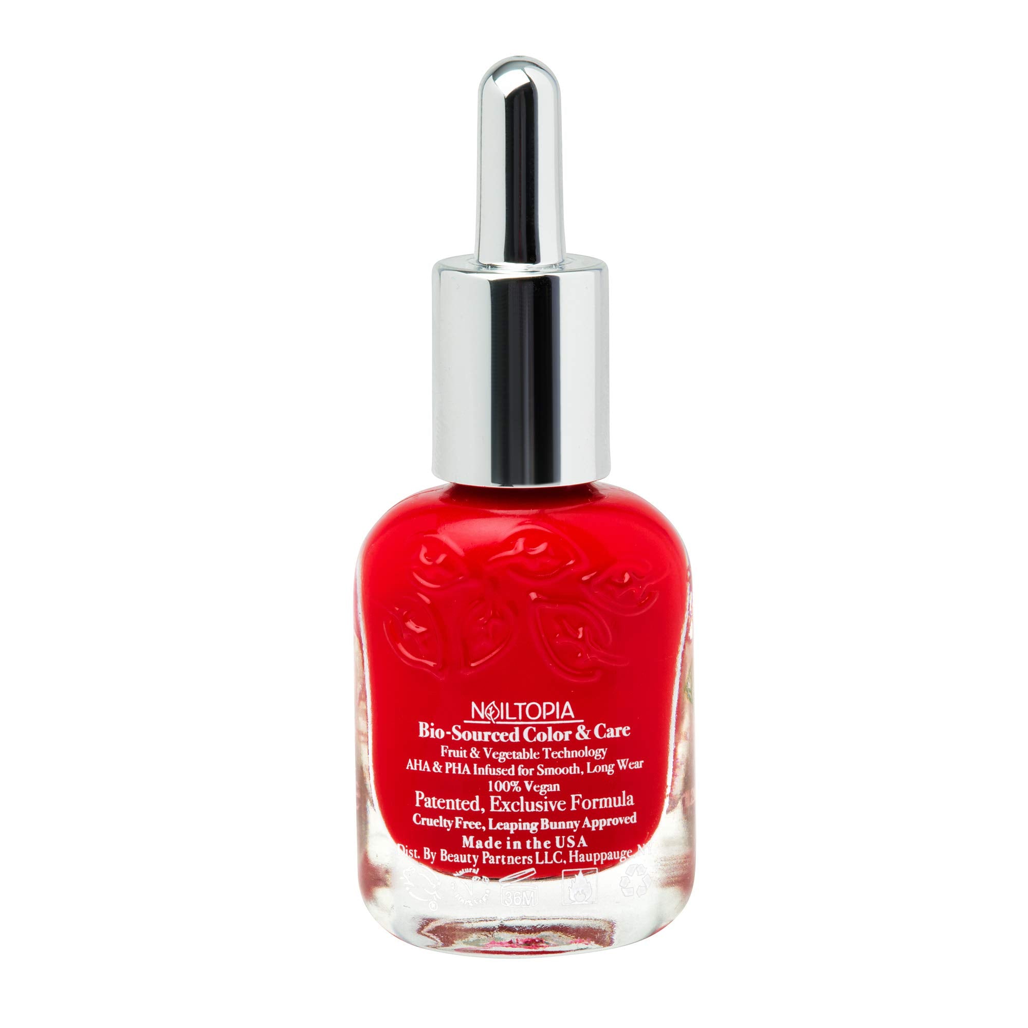 Nailtopia - Plant-Based Chip Free Nail Lacquer - Non Toxic, Bio-Sourced, Long-Lasting, Strengthening Polish - Goodnight Kiss (Re