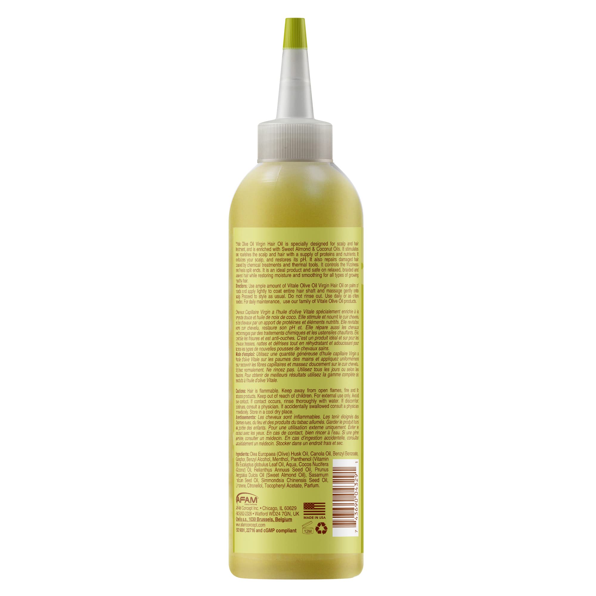 Vitale Olive Virgin Hair Oil, 7 Ounce