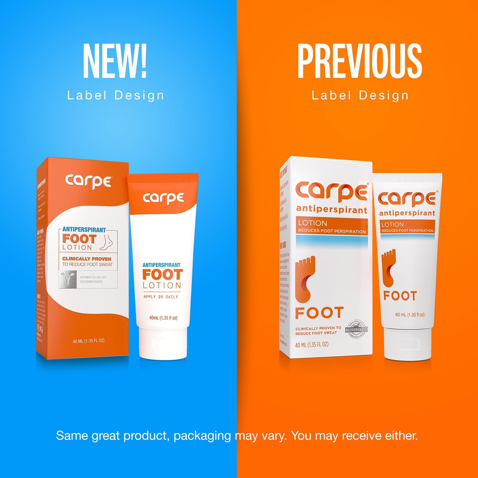 Carpe Antiperspirant Foot Lotion Package Deal (3 Foot Tubes Bundle and Save + FREE APPLICATOR), Stop Sweaty, Smelly Feet, Help P