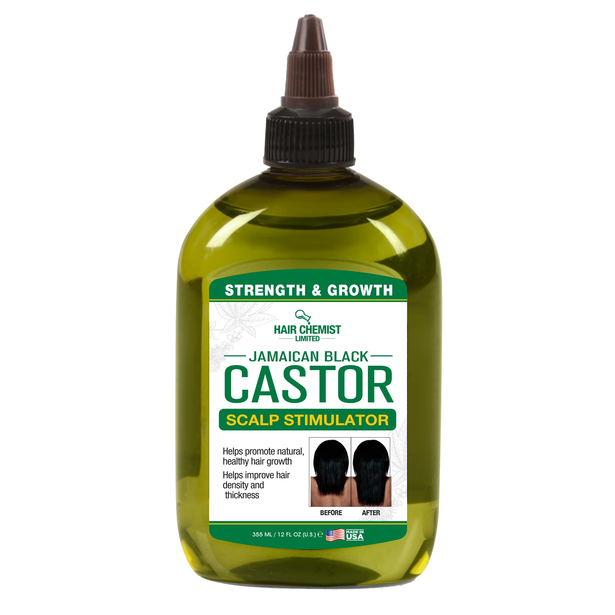 Hair Chemist Superior Growth Jamaican Black Castor Oil Scalp Stimulator  Large 12 oz.  Strength & Growth Leave in Treatment