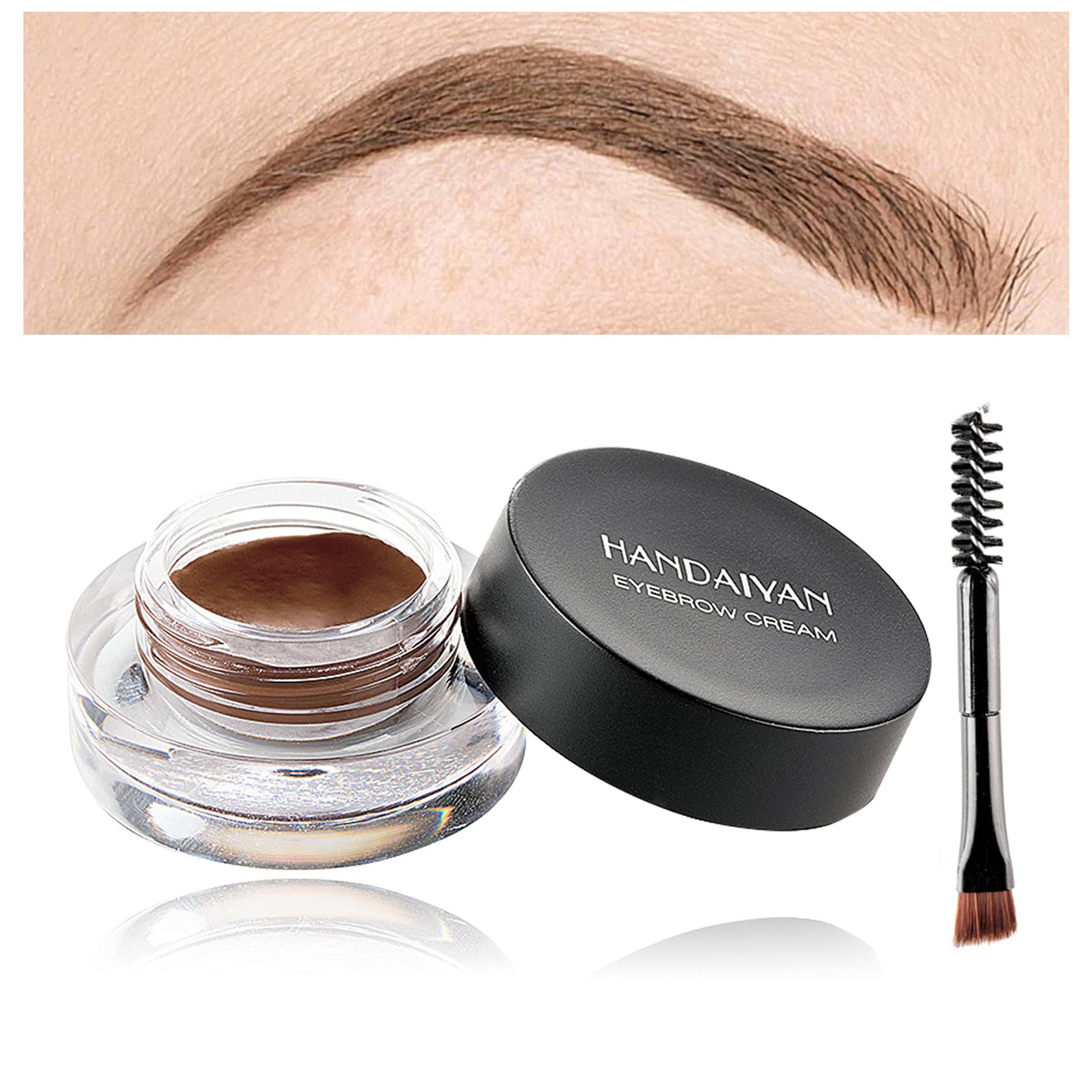 Eyebrow Pomade Cream,Brow Pomade Gel Naturally Long Lasting Waterproof,Delicate And Smooth Eye Brow Makeup Cosmetics With Eyebro