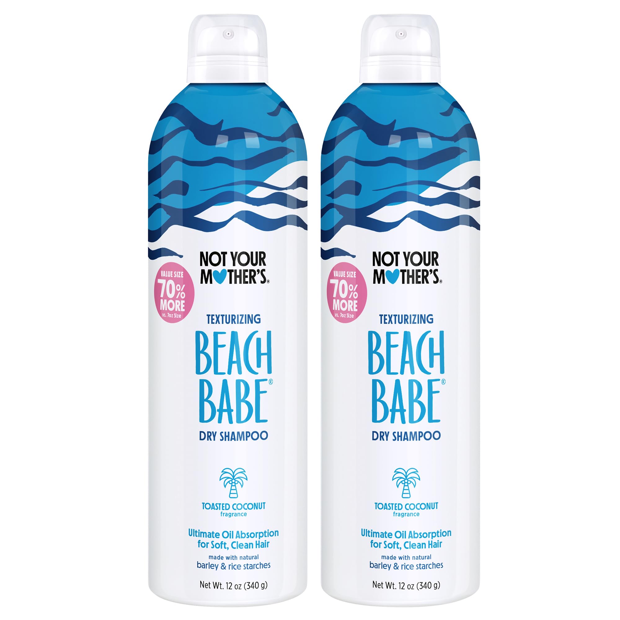 Not Your Mother's Beach Babe Jumbo Dry Shampoo (2-Pack) - 12 oz Dry Shampoo - Instantly Absorbs Oil While Creating Effortless Se