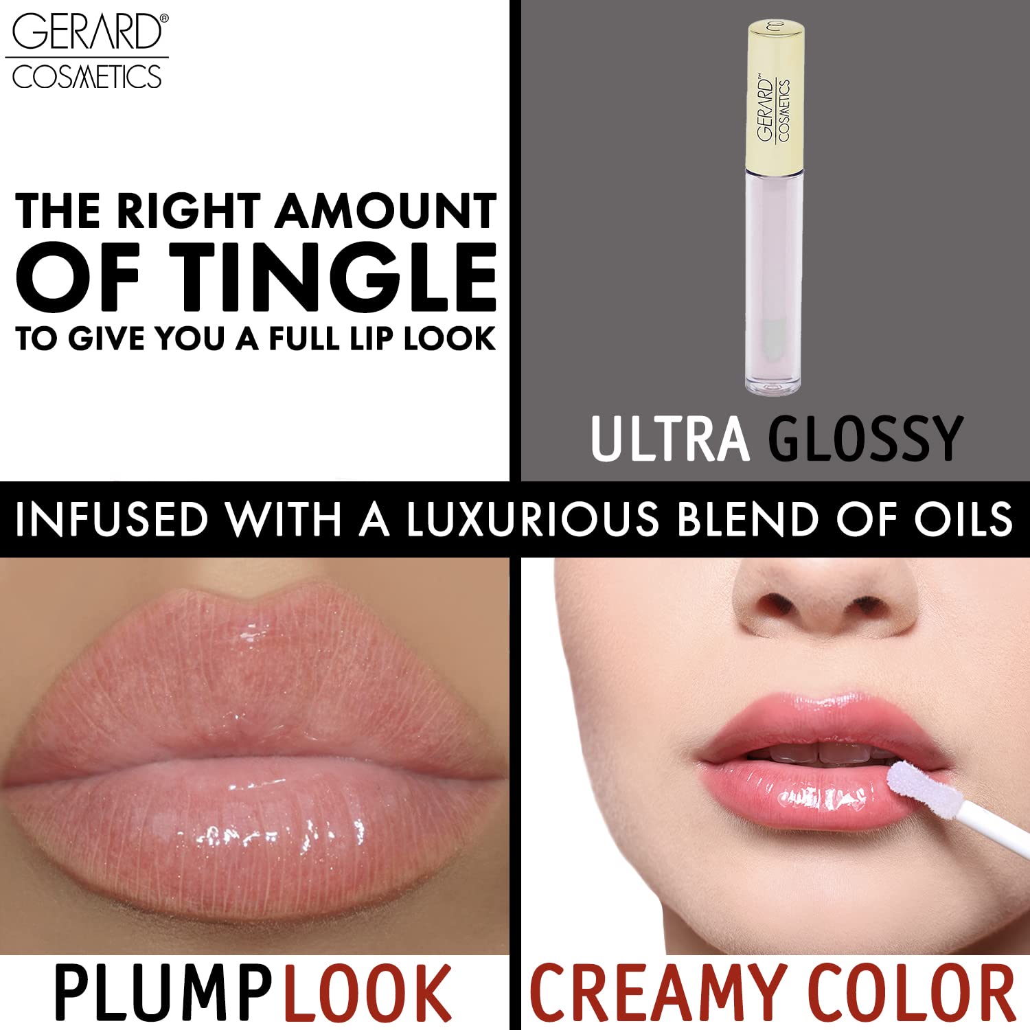 Gerard Cosmetics Kiss Assist Lip Plumper | Hydrating, Shiny Lip Plumper Lip Gloss for Full, Plump Lips | Made with Avocado Oil a