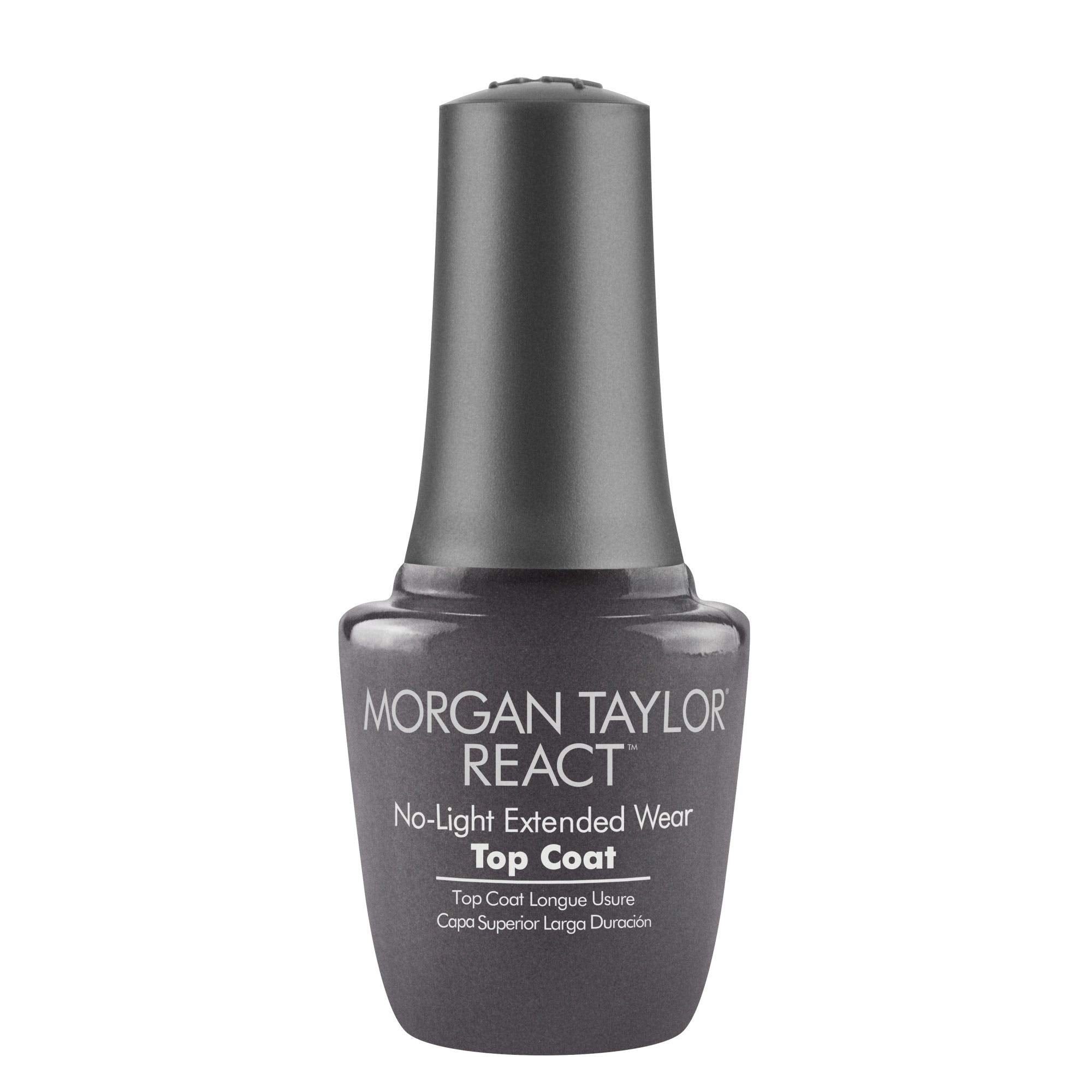 Morgan Taylor Nail Lacquer REACT Extended Wear Top Coat, Top Coat Nail Polish, 0.5 oz.