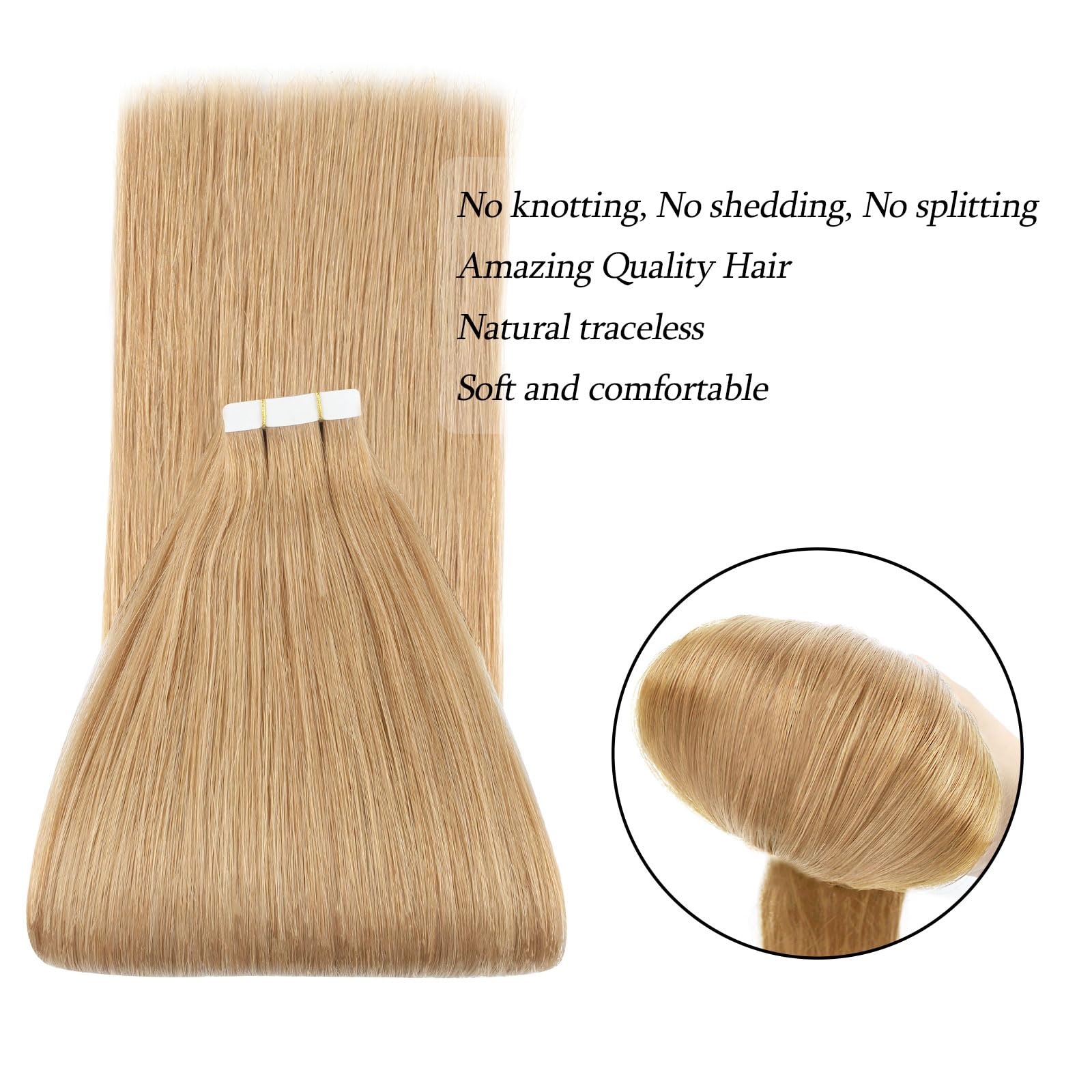 Abh Amazingbeauty Hair Semi-Permanent Real Remi Remy Human Tape In Hair Extensions 50G 20Pcs Skin Weft Tape Attached Invisible S