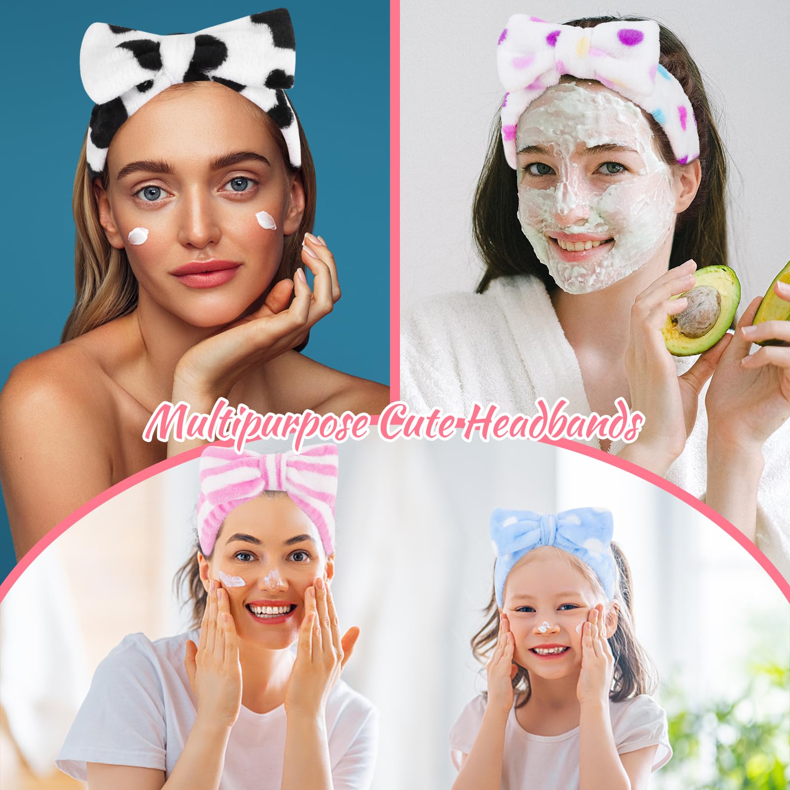 Ondder 6 Pack Makeup Headband Spa Headbands For Women Girls-Series 2