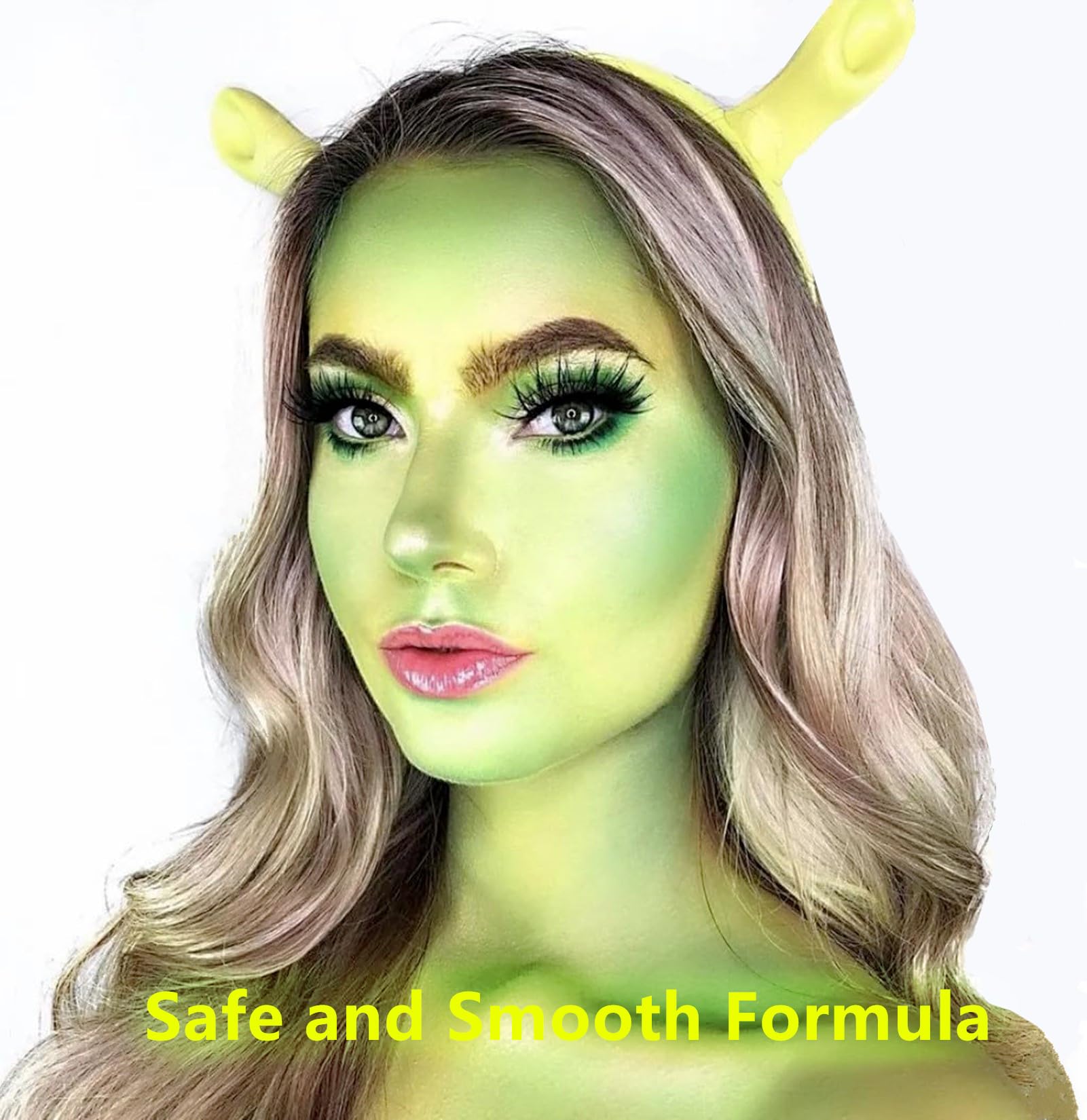 Go Ho Pastel Yellow Face Paint Stick(0.85Oz),Water Based Cream Yellow Body Paint Washable With Cushion Applicator Spong Tip Easy