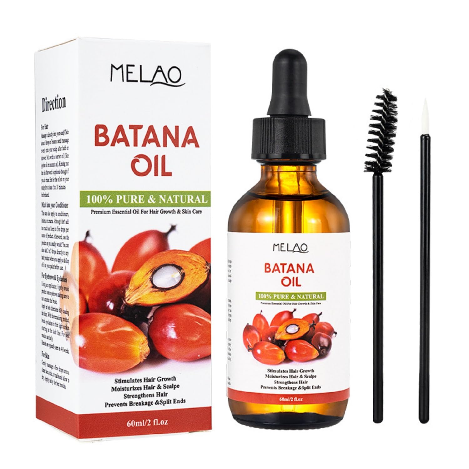 Hobaca ColdPressed Batana Oil (60ml)  Hair Growth Serum, Scalp Treatment & Nourishing Oil for Dry, Damaged Hair  Natural, Org