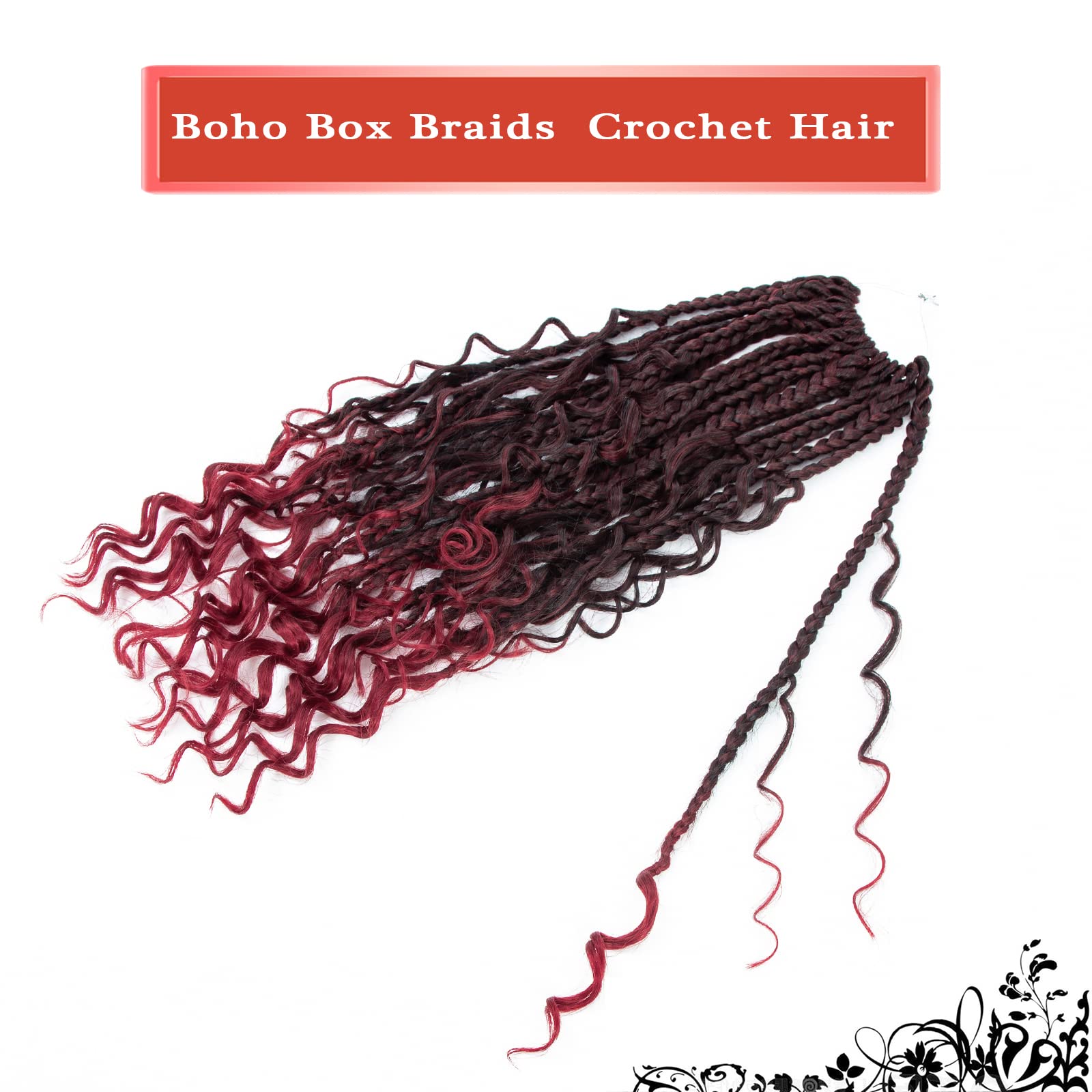Liang Dian Goddess Box Braids Crochet Hair 18 Inch 8 Packs Boho Box Braids Crochet With Curly Ends Box Braids For Black Women Pr