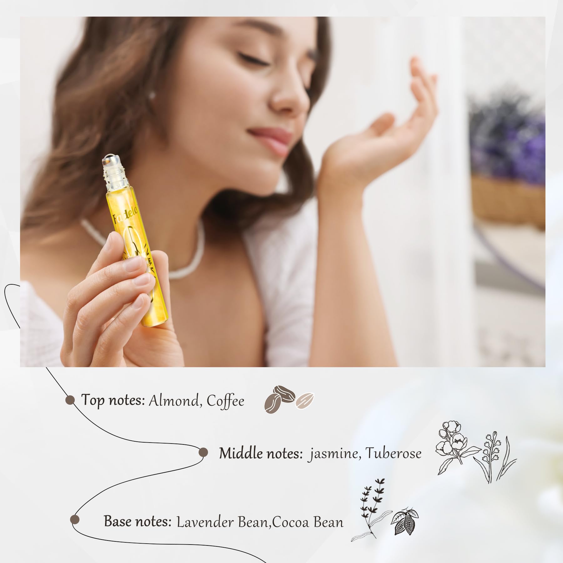 Fadelo Women Pheromone Infused Essential Oil Perfume Cologne,The Roll-On Original Long-lasting Perfume Fragrance-TSA Ready 0.35
