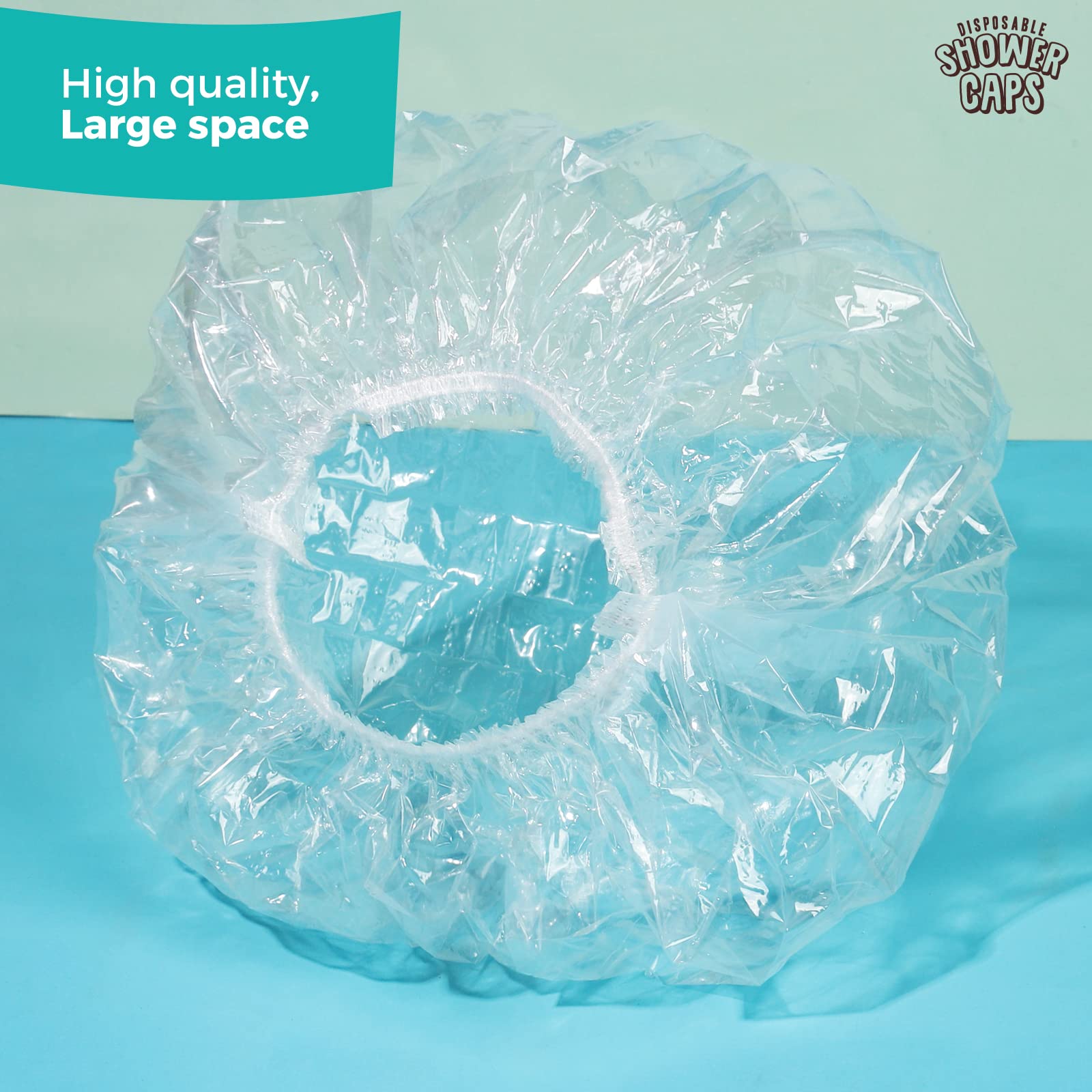 Leobro Disposable Shower Caps, Shower Cap, 60Pcs Shower Caps For Women Disposable, Clear Plastic Shower Caps Disposable, Plastic