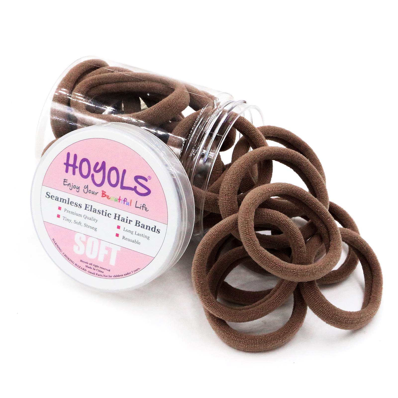 HOYOLS Soft Large Ponytail Holder for Womens Hair Cotton Hair Ties Hair Bands No Slip No Damage Seamless Scrunchies Headbands 10