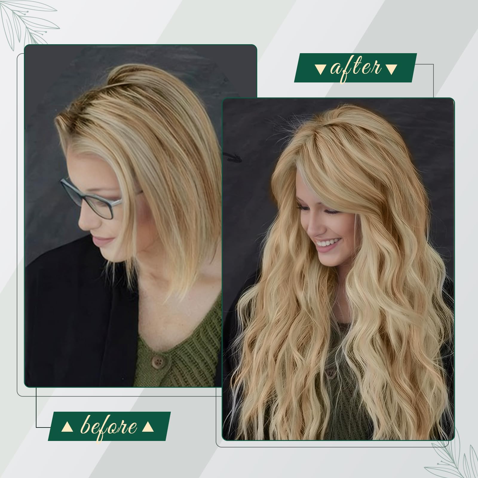 Runature Blonde Human Hair Weft Extensions 20 Inch 100G Long Hand Tie Weft Human Hair Extensions Ash Blonde With Platinum Blonde
