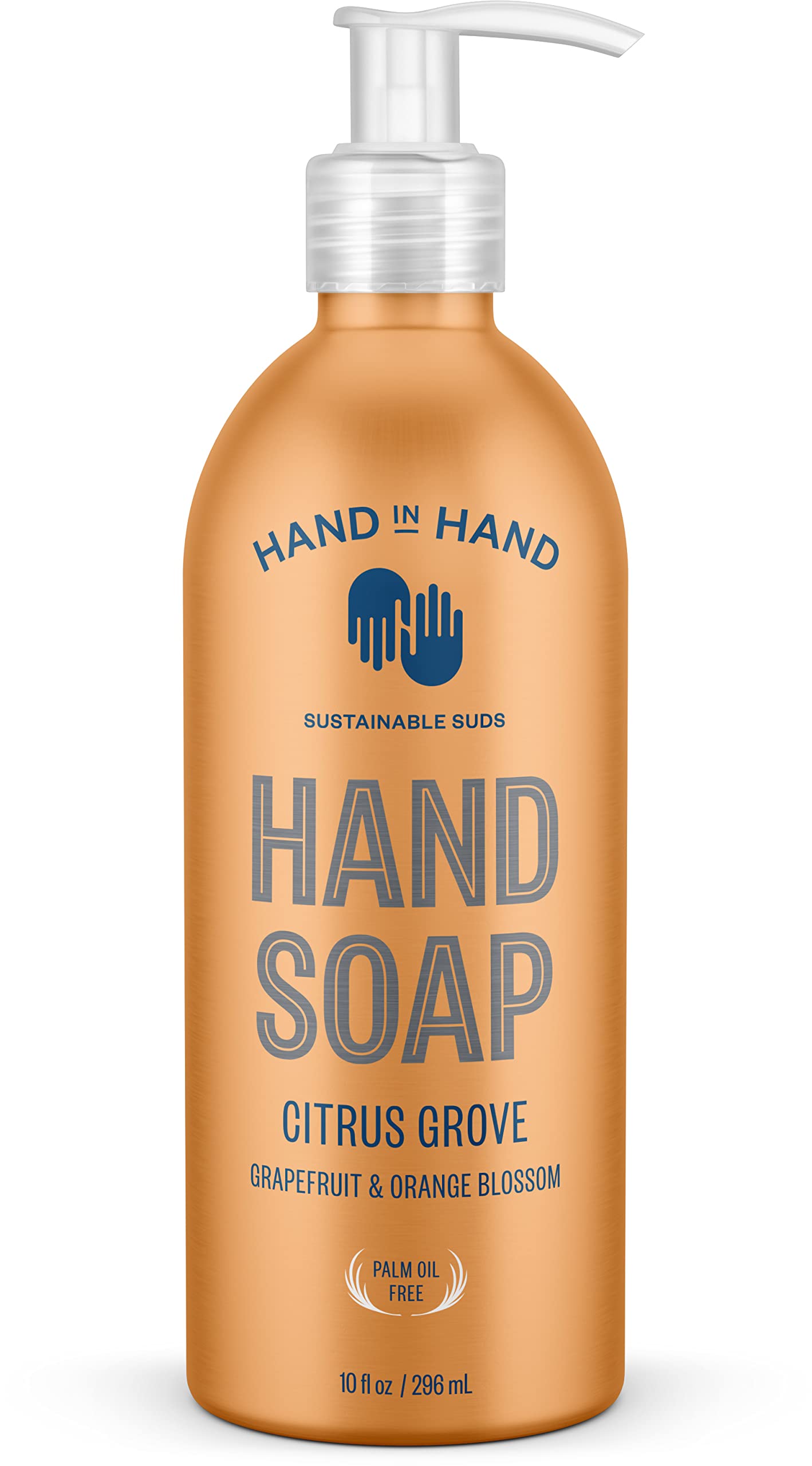 Hand in Hand Citrus Grove Hand Soap - 10 OZ, Refreshing Citrus Scent, Eco-Friendly, Hydrating Formula