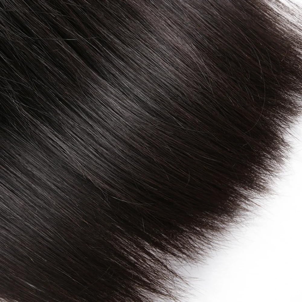 Huarisi Remy Human Hair Bundles 26 Inch Long Straight 10A Virgin Hair Straight Human Hair Bundles 100% Unprocessed Remy Hair Bun