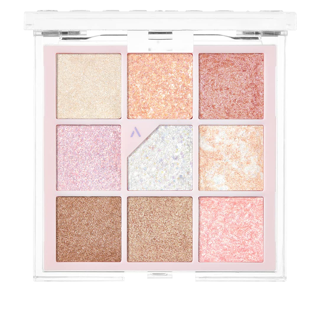 Unleashia Glitterpedia Eye Shadow Palette|Point Makeup Vegan|Korean Cosmetics|Daily|Matte|Glitter|Shimmer|Pearl|Daily|Party|Spar