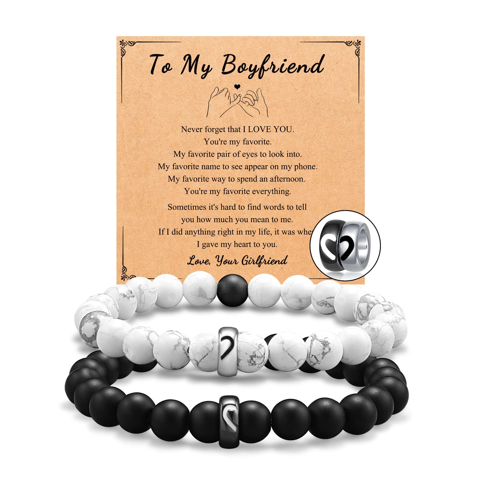 UNGENT THEM Gifts for Boyfriend Birthday Christmas Anniversary Cute I Love You Sweetest Valentines Day Gifts for Him Boyfriend B