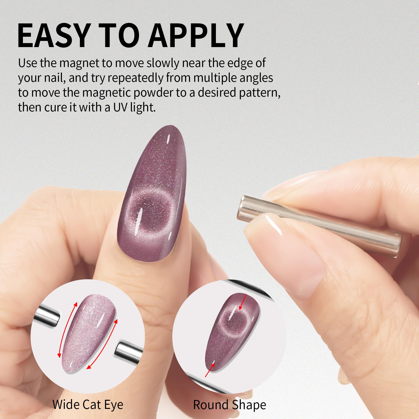 Maychao 15Ml Romatic Galaxy Cat Eye Gel Nail Polish 1Pc Galaxy Gel Polish With Magnet Soak Off Holographic Magnetic Gel Polish F