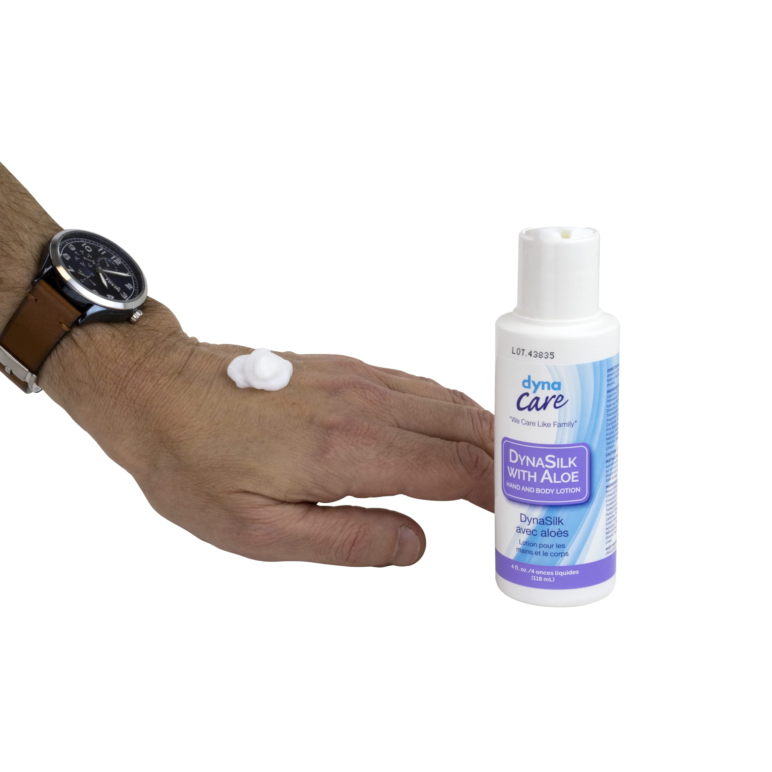 Dynarex Dynasilk Hand and Body Lotion with Aloe, 4 Ounce