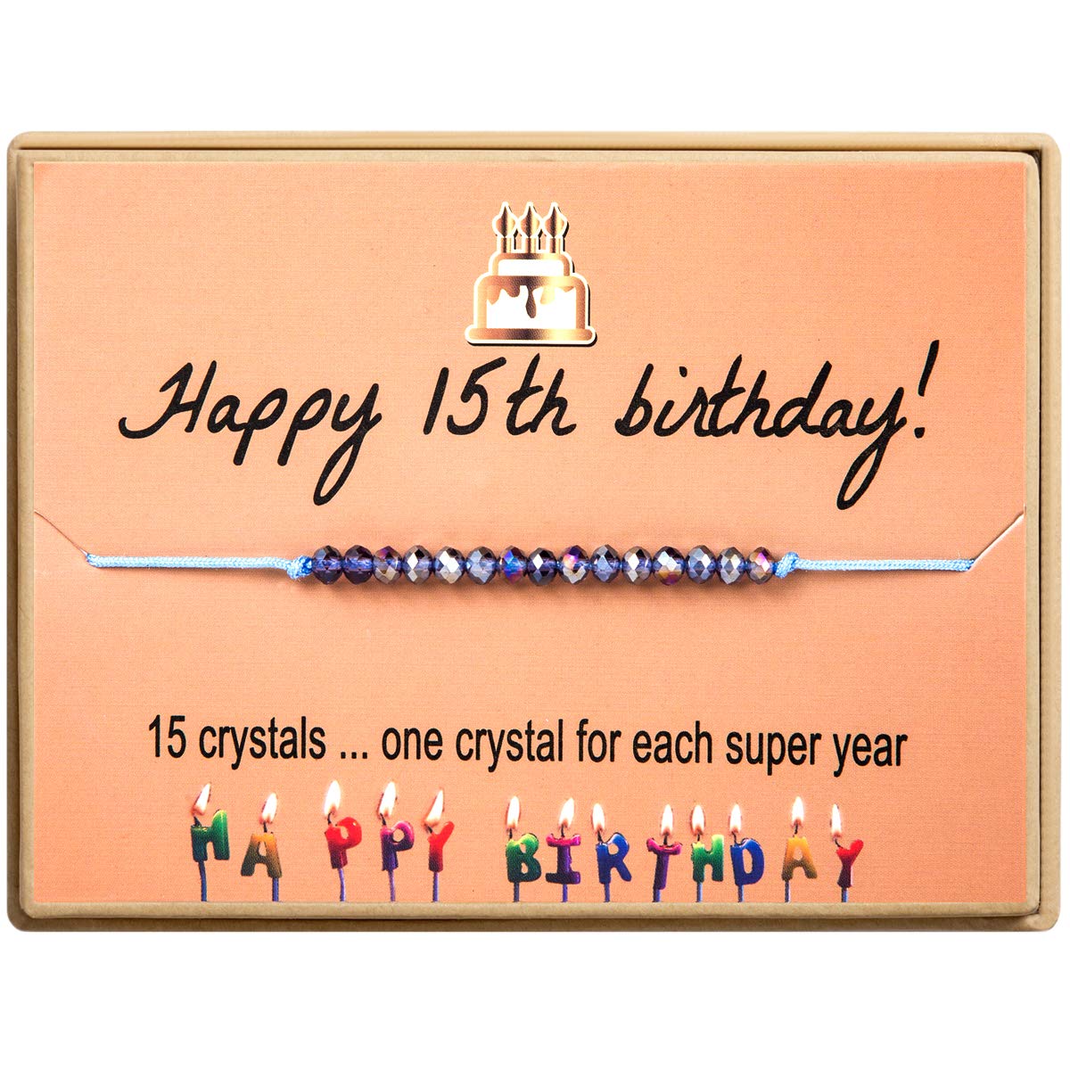 KGBNCIE 15th Birthday for Women Queen of 15 Quinceanera Bracelet Quinceanera Gifts for Women with Crystal Beads Adjustable brace