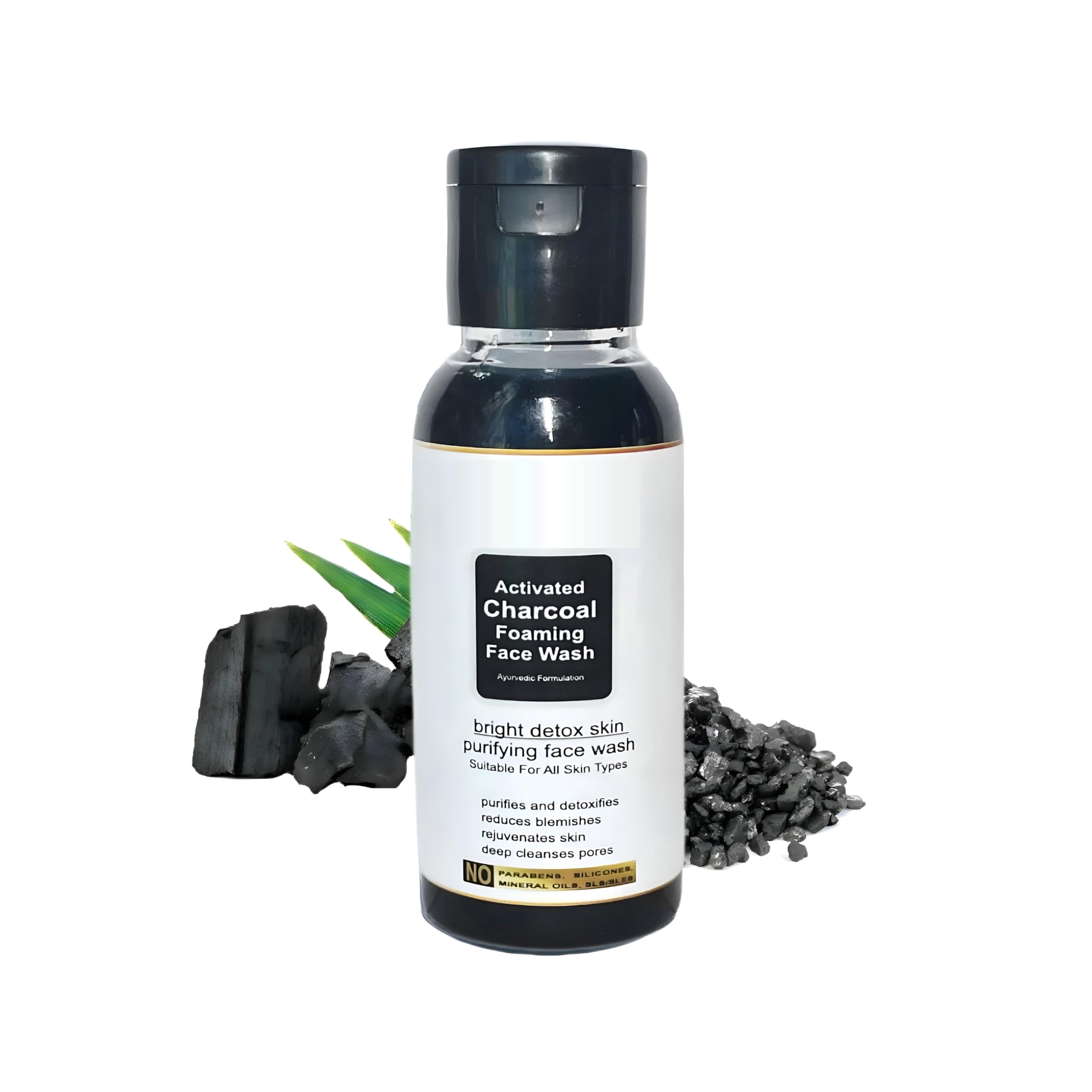 Glamezone Charcoal Foaming Face Wash| Deep Skin Detox| Cleanse Skin Impurities Face Wash (50 Ml)