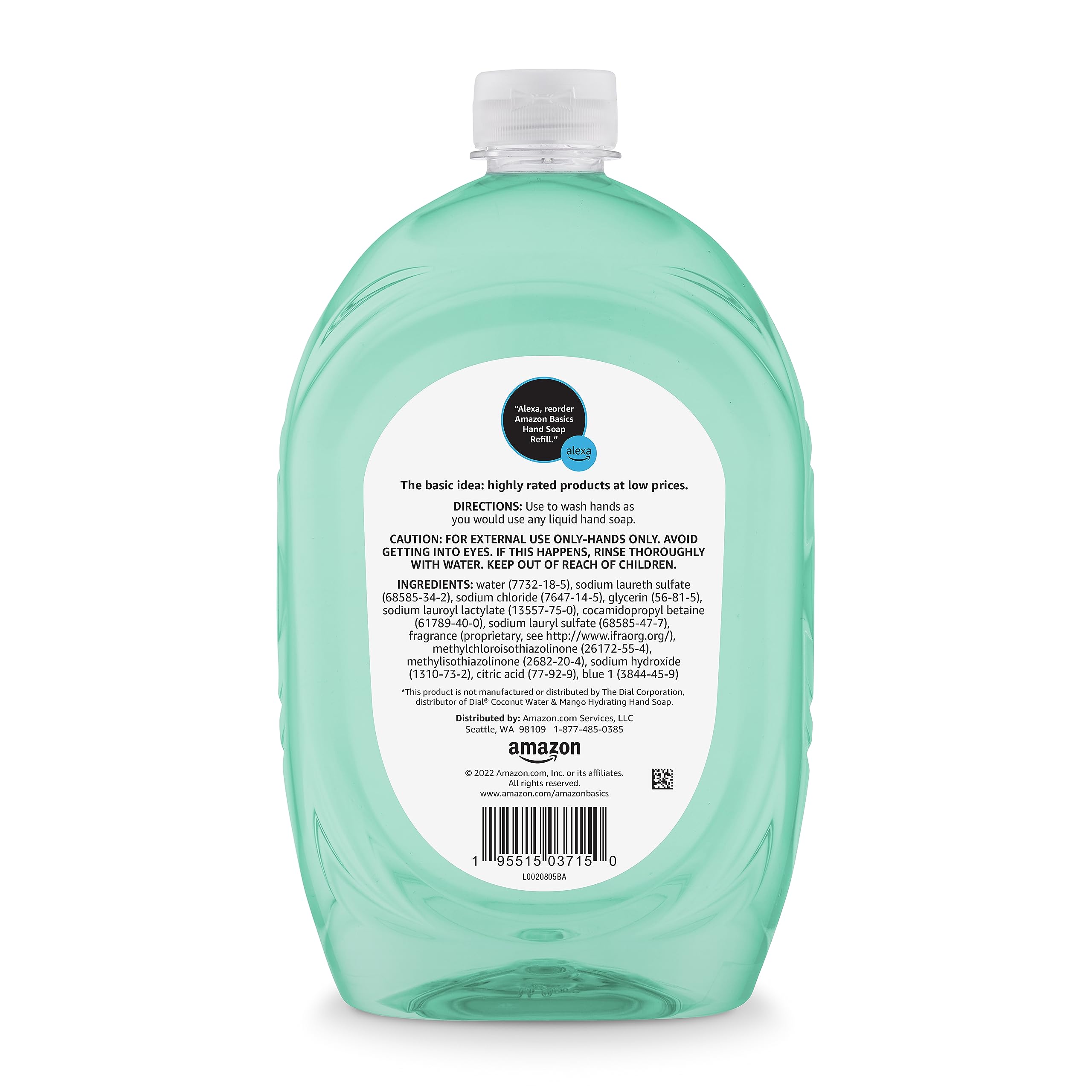 Amazon Basics Liquid Hand Soap Refill, Mango And Coconut Water Scent, Triclosan-Free, 50 Fl Oz (Pack Of 1) (Previously Solimo)