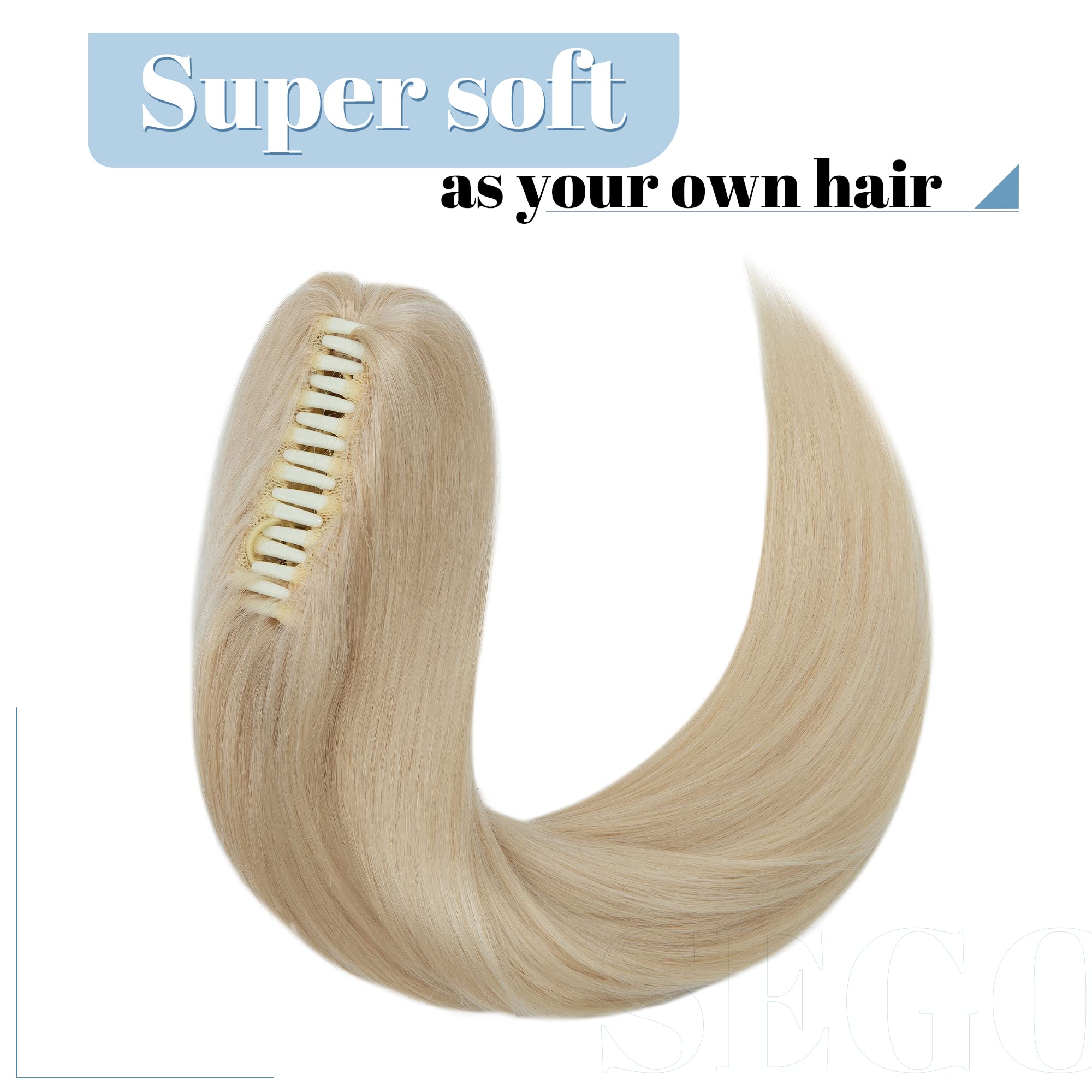 SEGO Claw Clip Ponytail Extension Human Hair 14 105g Clip in Ponytail Hair Extensions Real Human Hair Pony Tails Hair Extensions