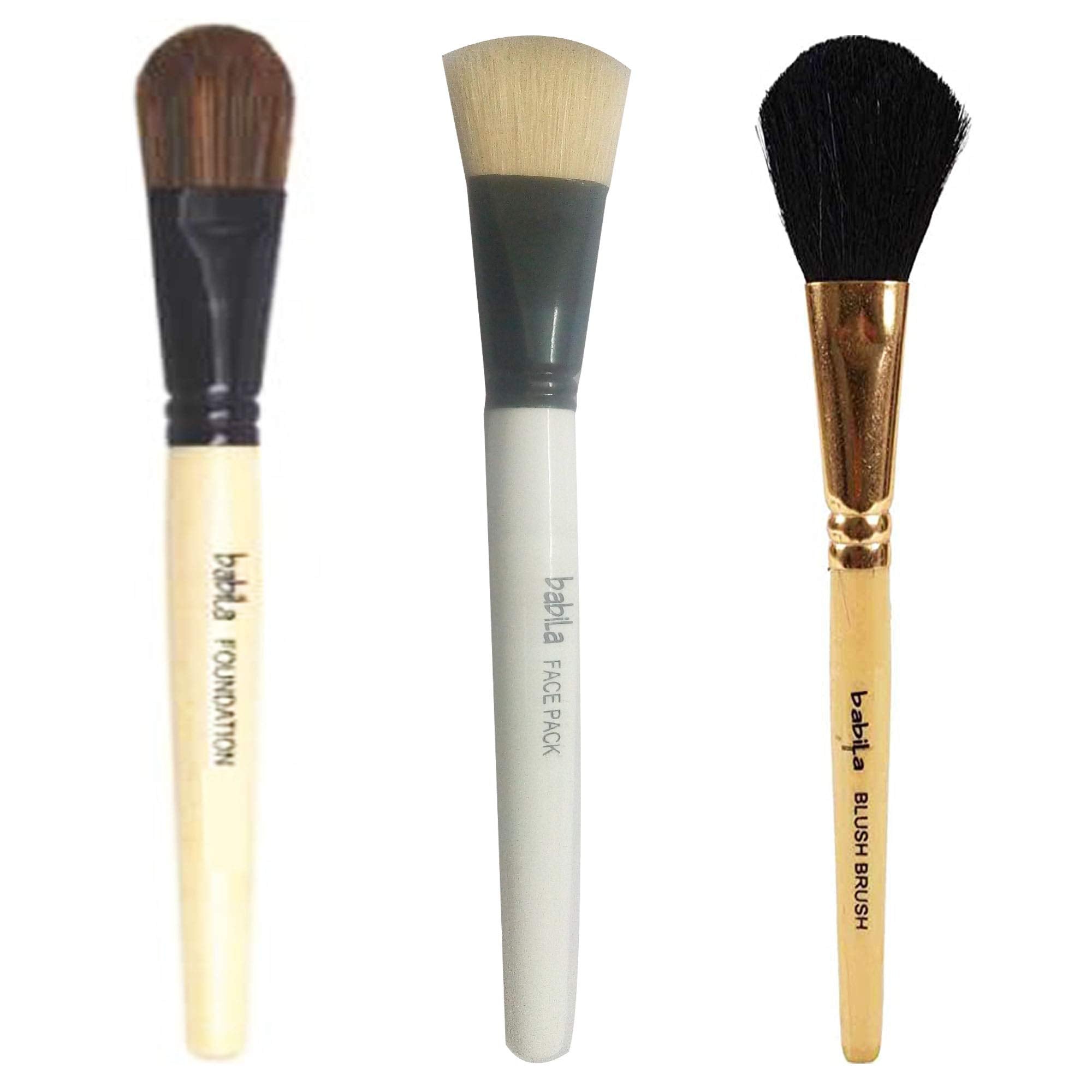 1 Babila Face Pack Brush (MbV011) + 1 Babila Blush Brush (MbV01) + 1 Babila Foundation Brush (MbV014)