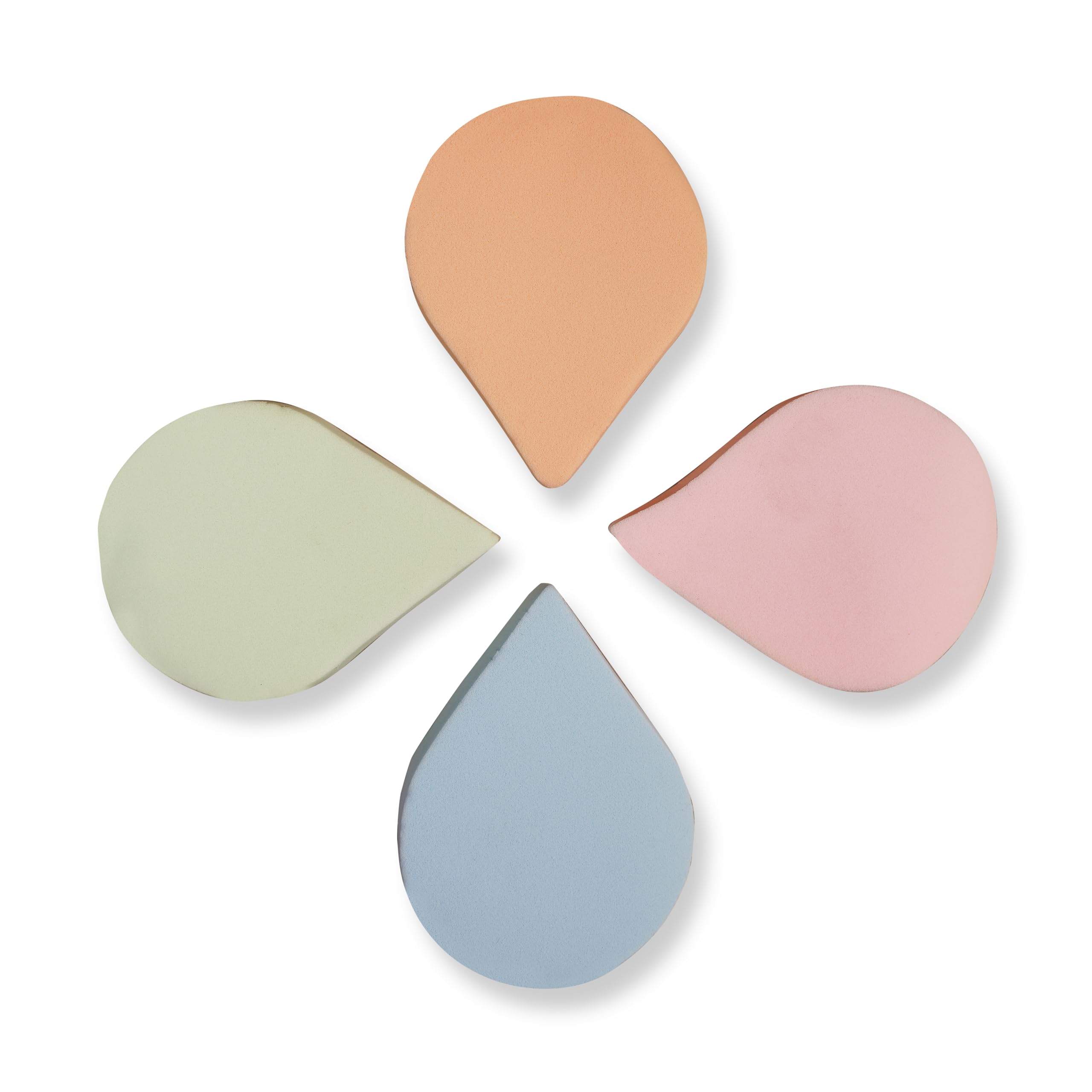 Kira Makeup Sponges Foundation Blending Sponges Multicolored Beauty Sponge Dry Wet Cosmetic Sponge 4Pc