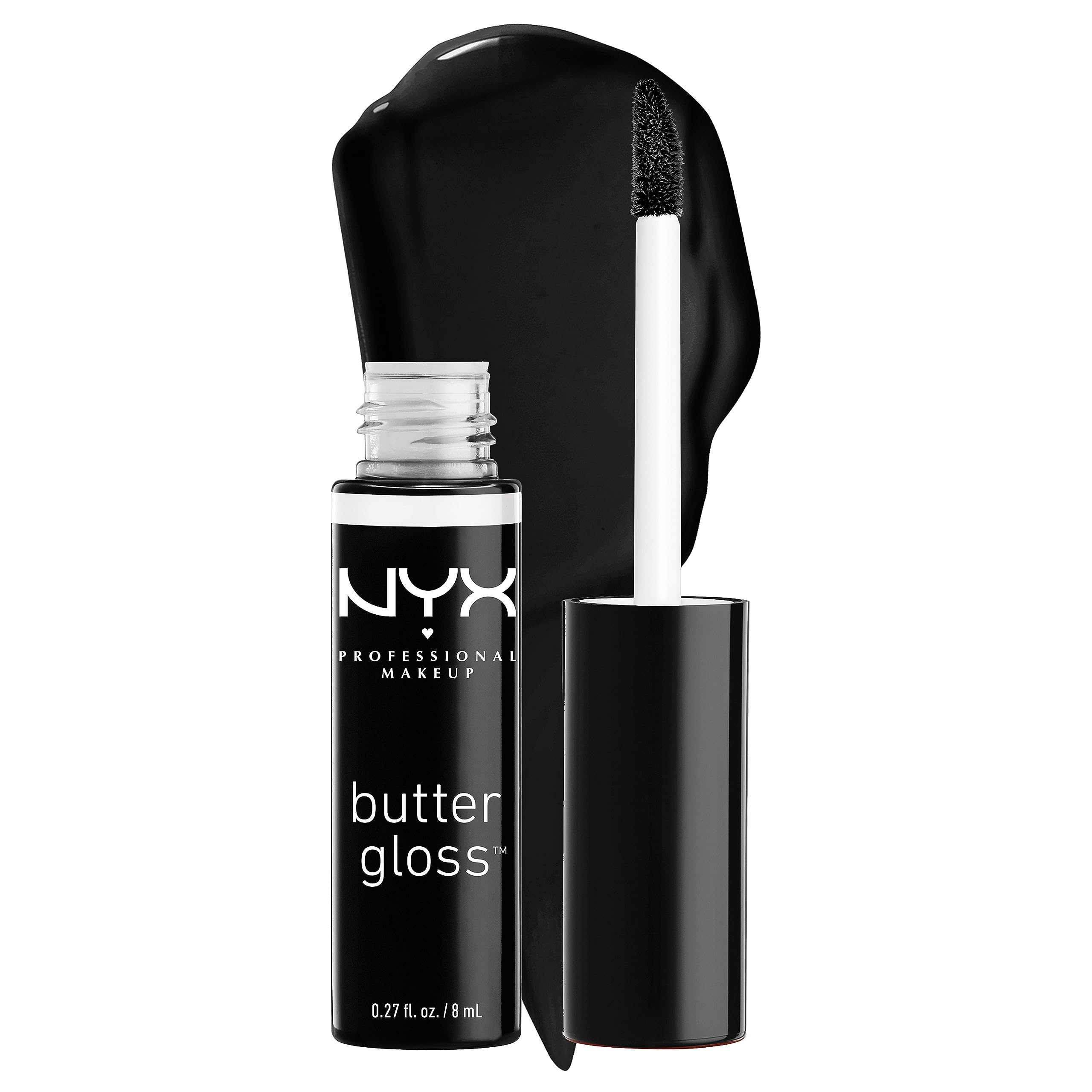 NYX PROFESSIONAL MAKEUP Butter Gloss, NonSticky Lip Gloss  Licorice (Black)