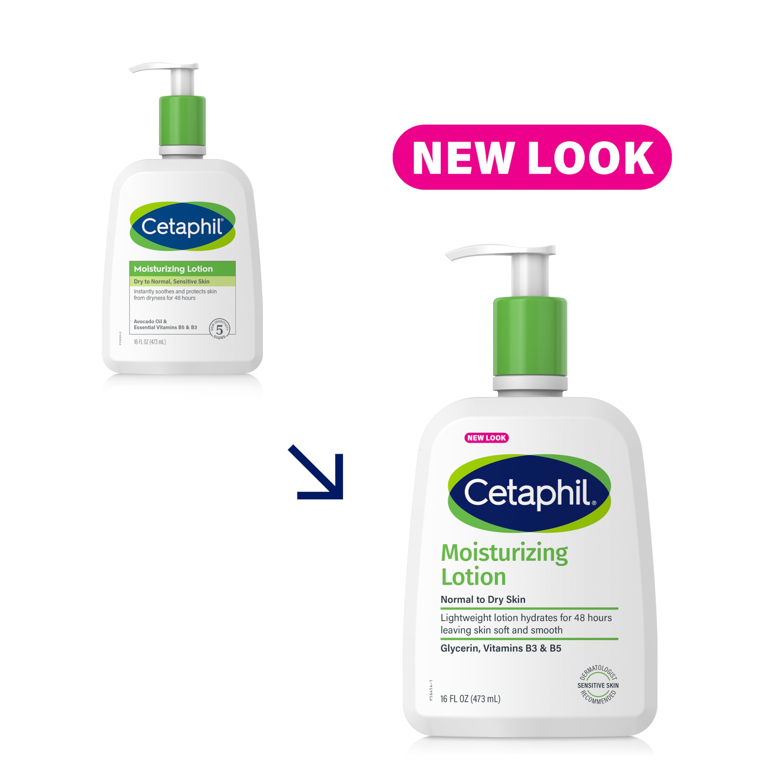 Cetaphil Body Moisturizer, Hydrating Moisturizing Lotion For All Skin Types, Suitable For Sensitive Skin, New 16 Oz Pack Of 2, F