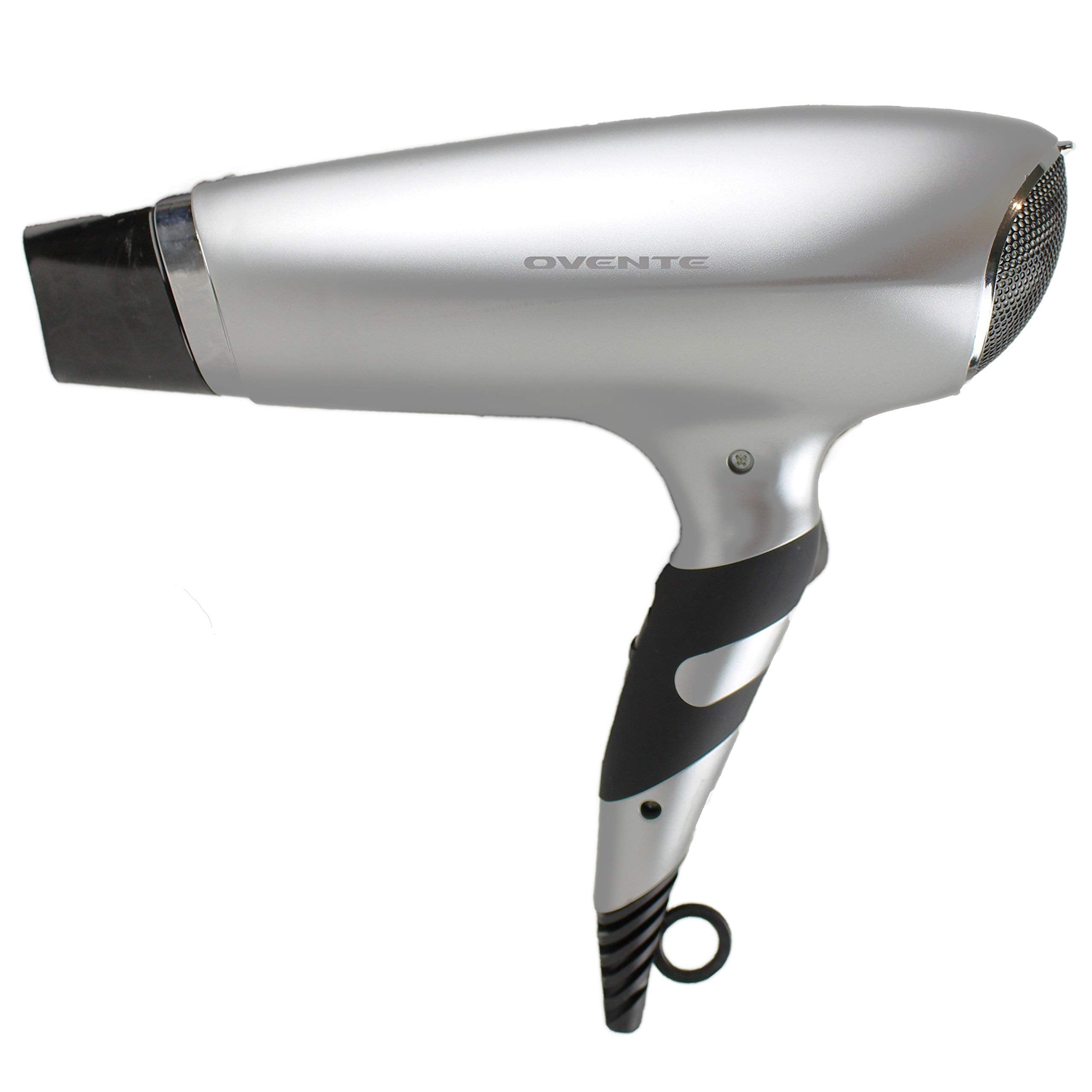 Ovente 1875 Watt Lightweight Hair Dryer, Ionic & Tourmaline Technology, Ideal for Body, Volume & Smoothing, Concentrator Nozzle 