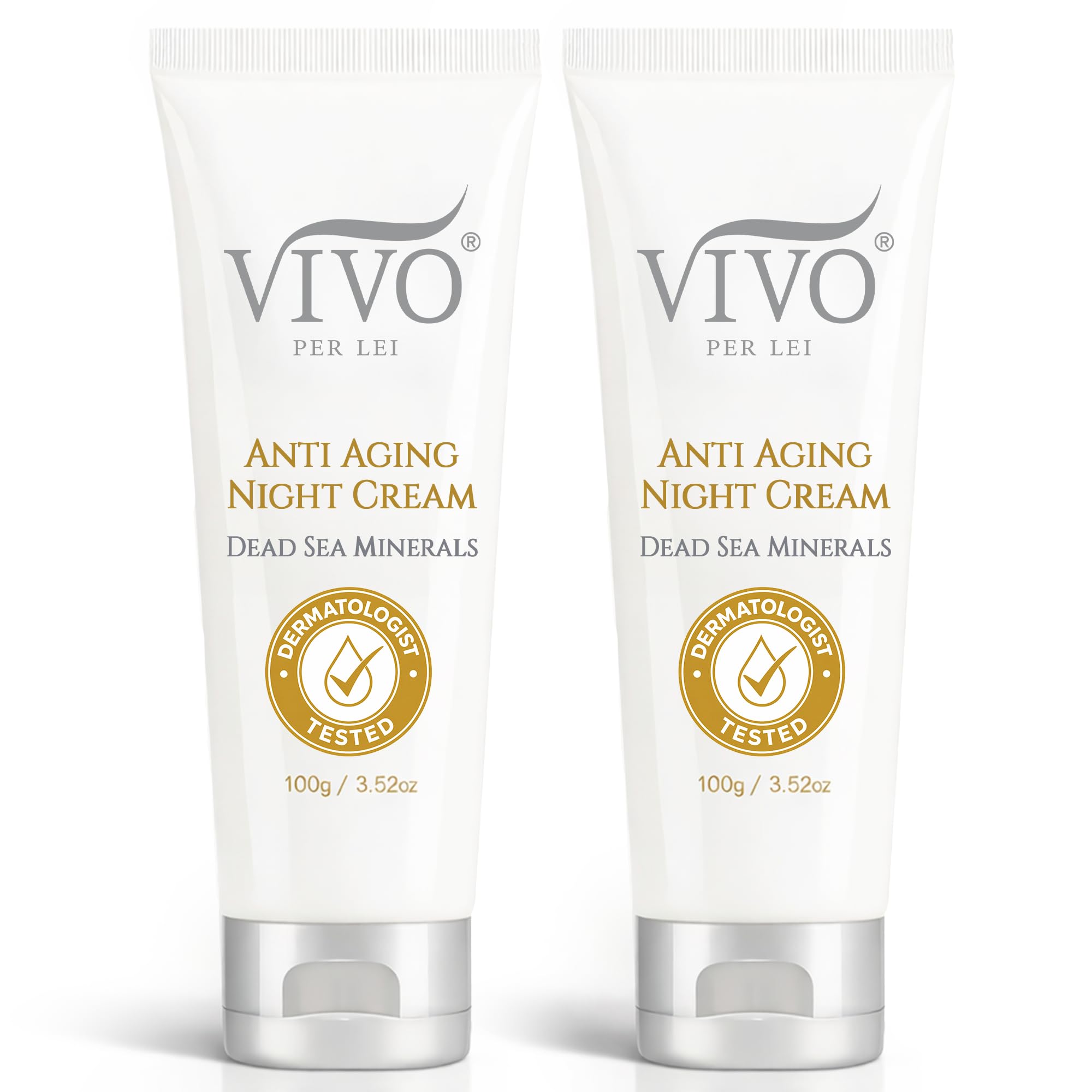Vivo Per Lei Dead Sea Night Cream  Hydrating & Moisturizing  3.52 Oz
