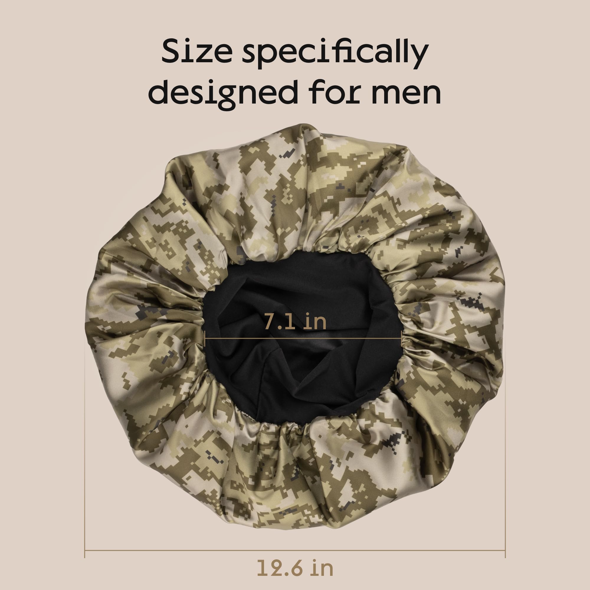 Niagara Sleep Solution Satin Bonnet, Camouflage, Large-X-Large, Green