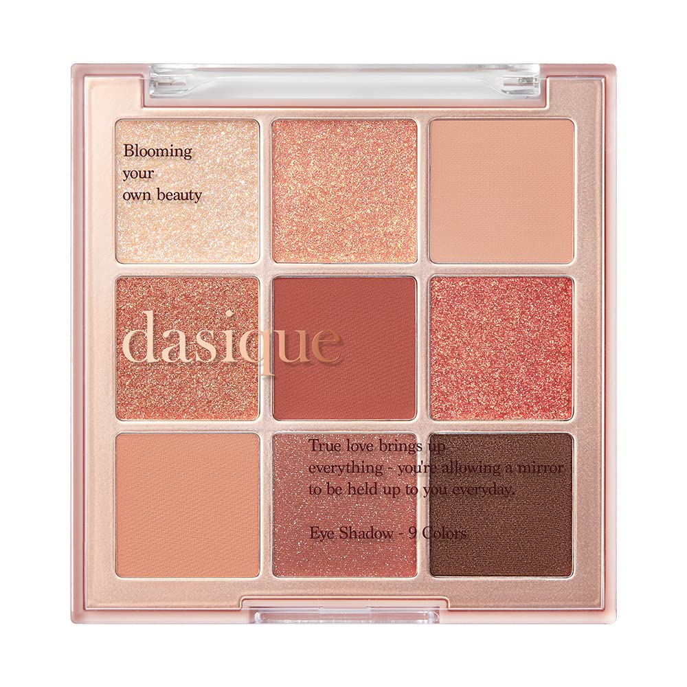dasique Shadow Palette #02 Rose Petal I Cruelty-Free I 9 Blendable Shades in Smooth Matte and Shimmer Finishes with Gorgeous Pea