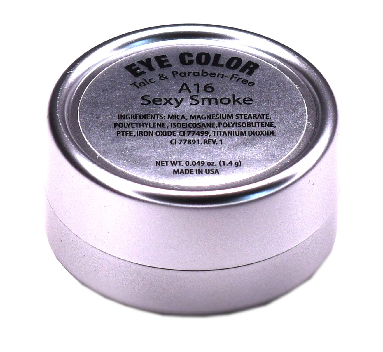 Pure Ziva Sexy Smoke Dark Grey Iron Charcoal Matte Pressed Powder Single Vegan Eyeshadow; Talc, Paraben & Cruelty Free