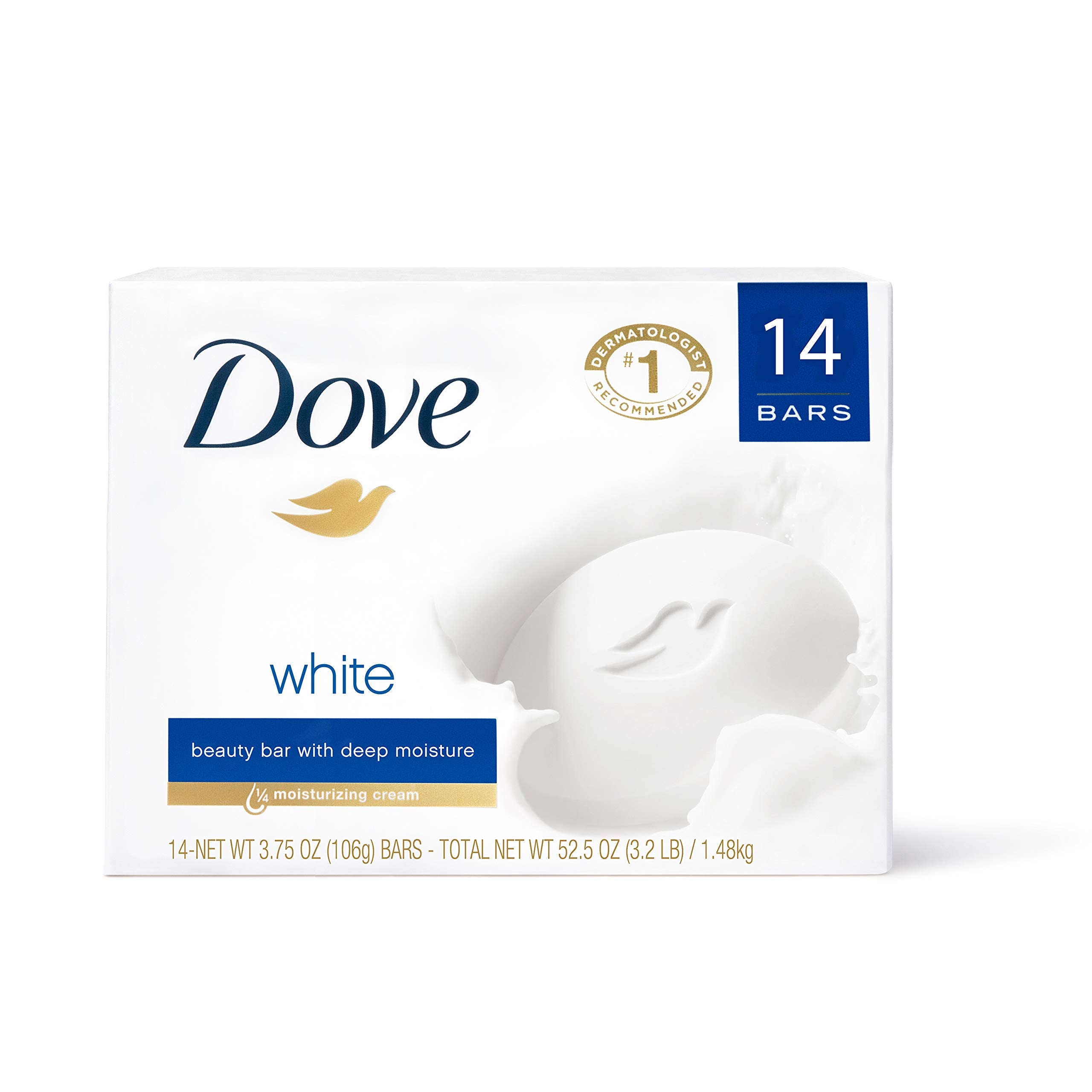 Dove Beauty Bar Gentle Cleanser for Softer and Smoother Skin with 1/4 Moisturizing Cream White More Moisturizing than Bar Soap 3