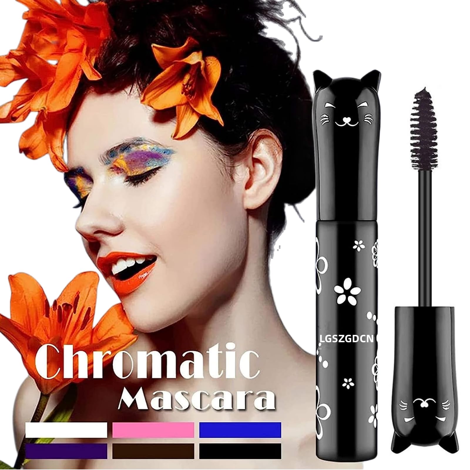 Lgszgdcn Brown Lashes Extensions Mascara Waterproof Smudge Proof Eyes Makeup Volume And Length Natural Hypoallergenic Fast Dry E