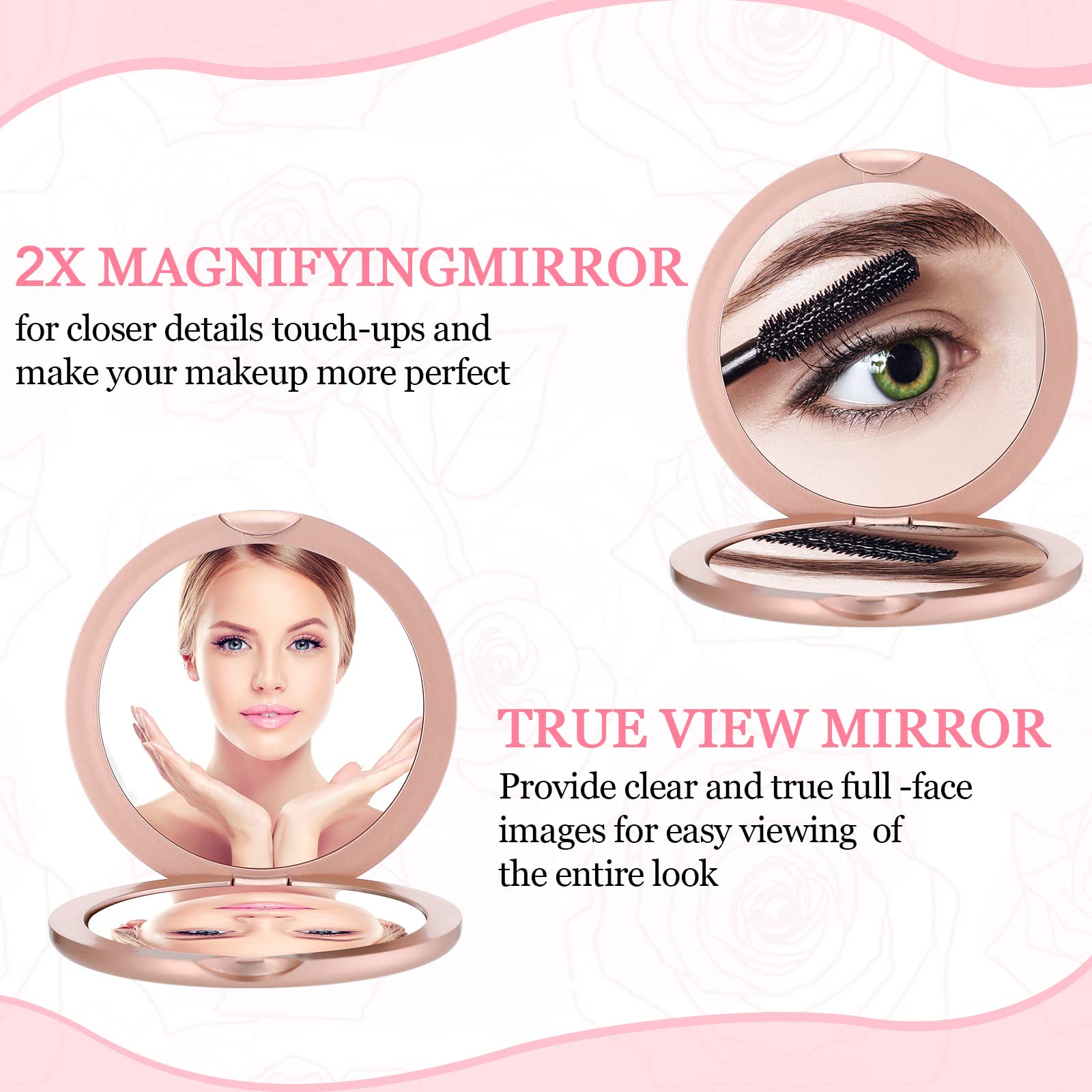 Tatuo 24 Set Thank You for Celebrating with Us Compact Mirror Bulk Appreciation Gifts Bridal Shower Favors for Guests Pocket Mak