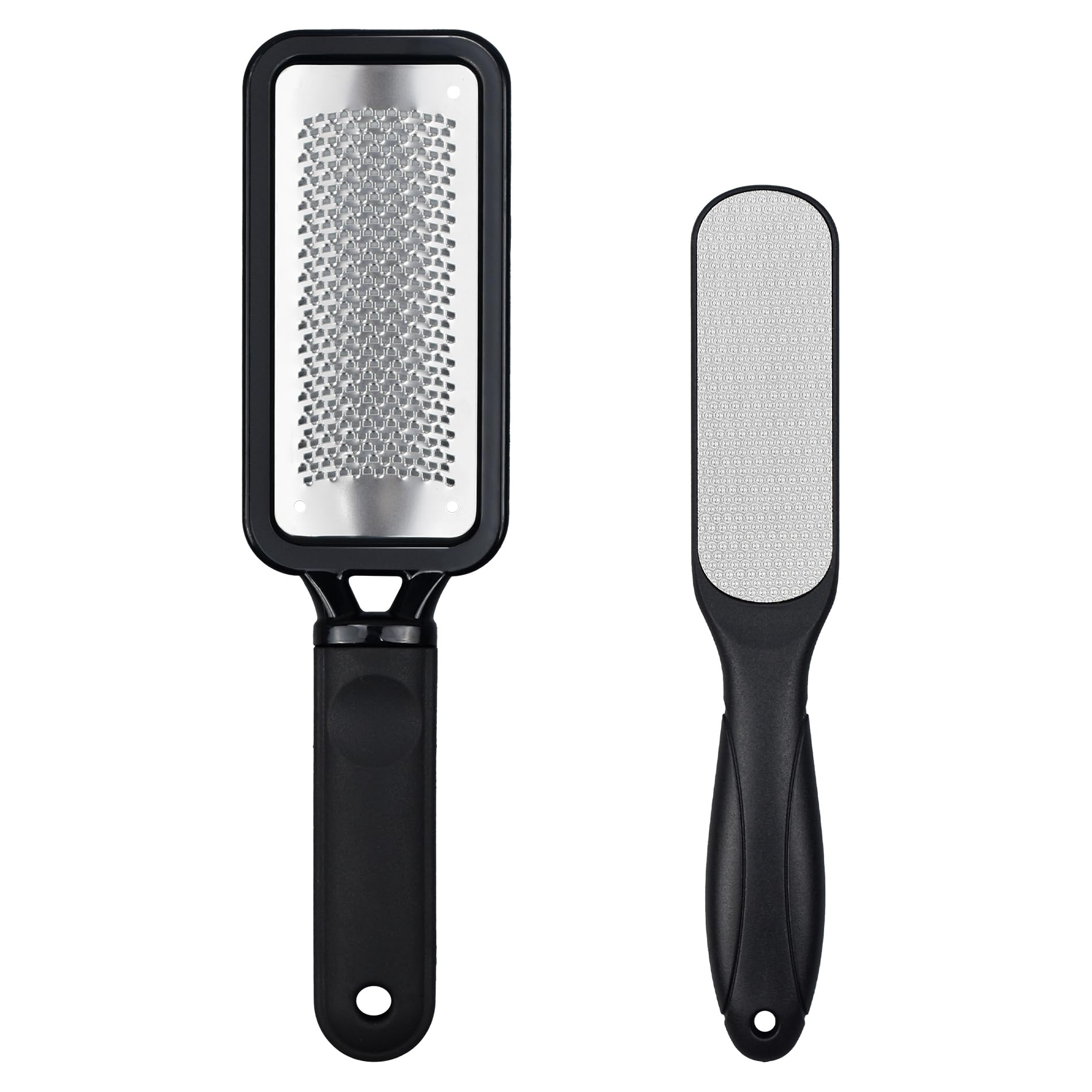 Foot Files Callus Remover 2 Pcs Stainless Steel Professional Pedicure Foot Rasp and Dual Sided Scrubber Foot Care Tools to Remov