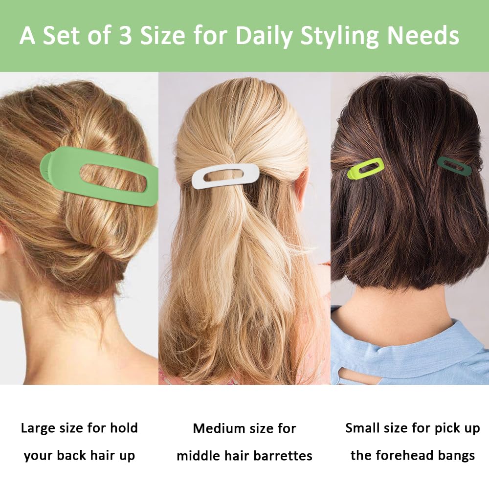 Large Duck Billed Hair Clips, Ahoney 12 Pack Alligator Clips For Thin & Thick Hair - 3 Sizes Lay Down Banana Clips, Hair Styling