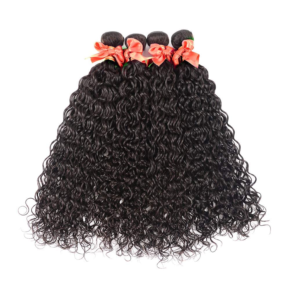 Deep Wave Human Hair Bundles Burmese Curly Bundles Human Hair 10A Water Wave Human Hair Bundles Brazilian Water Wave 4 Bundles H