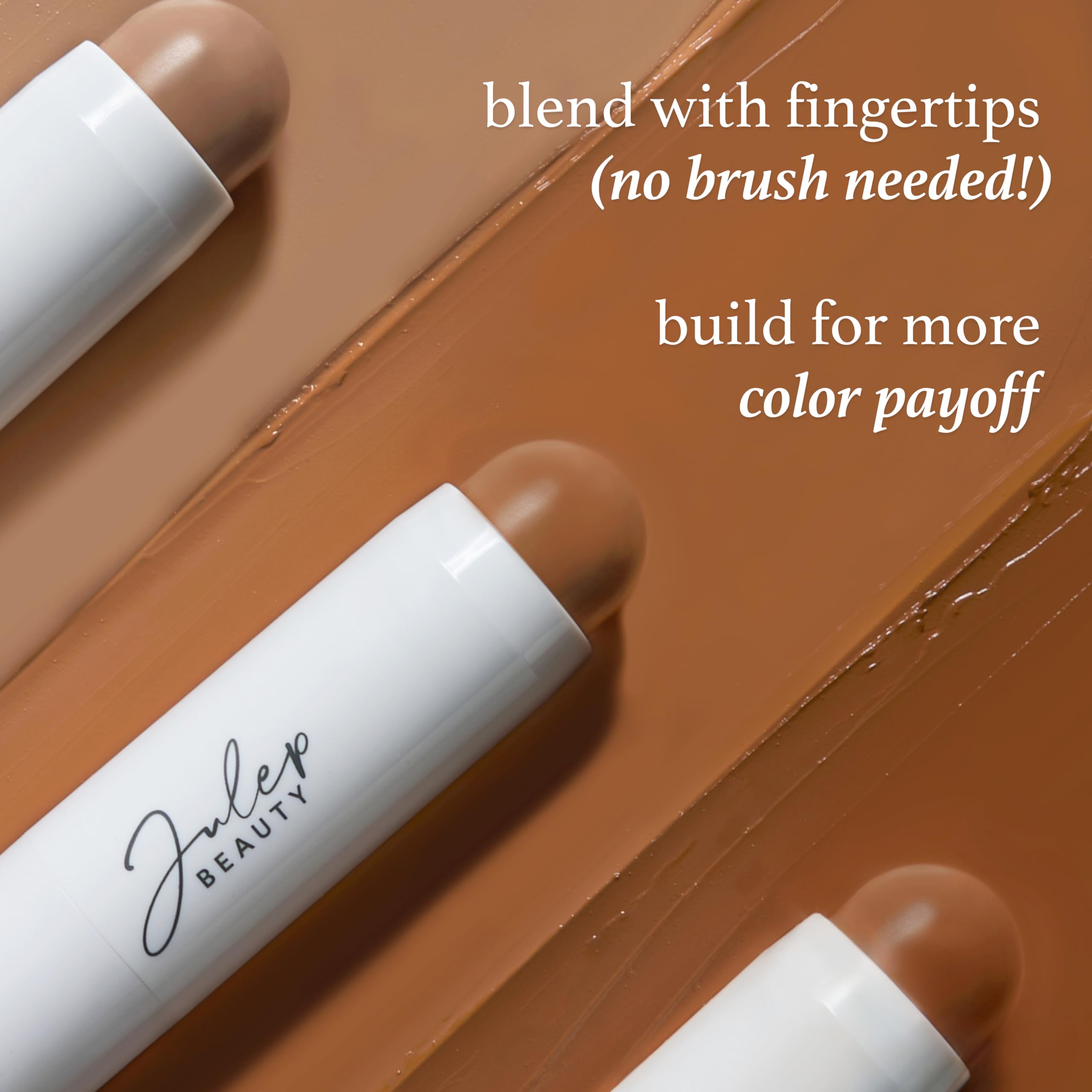 Julep Skip the Brush Cream to Powder Bronzer & Contour Stick - In Paradise Darker skin tones - Long Lasting Blendable and Builda