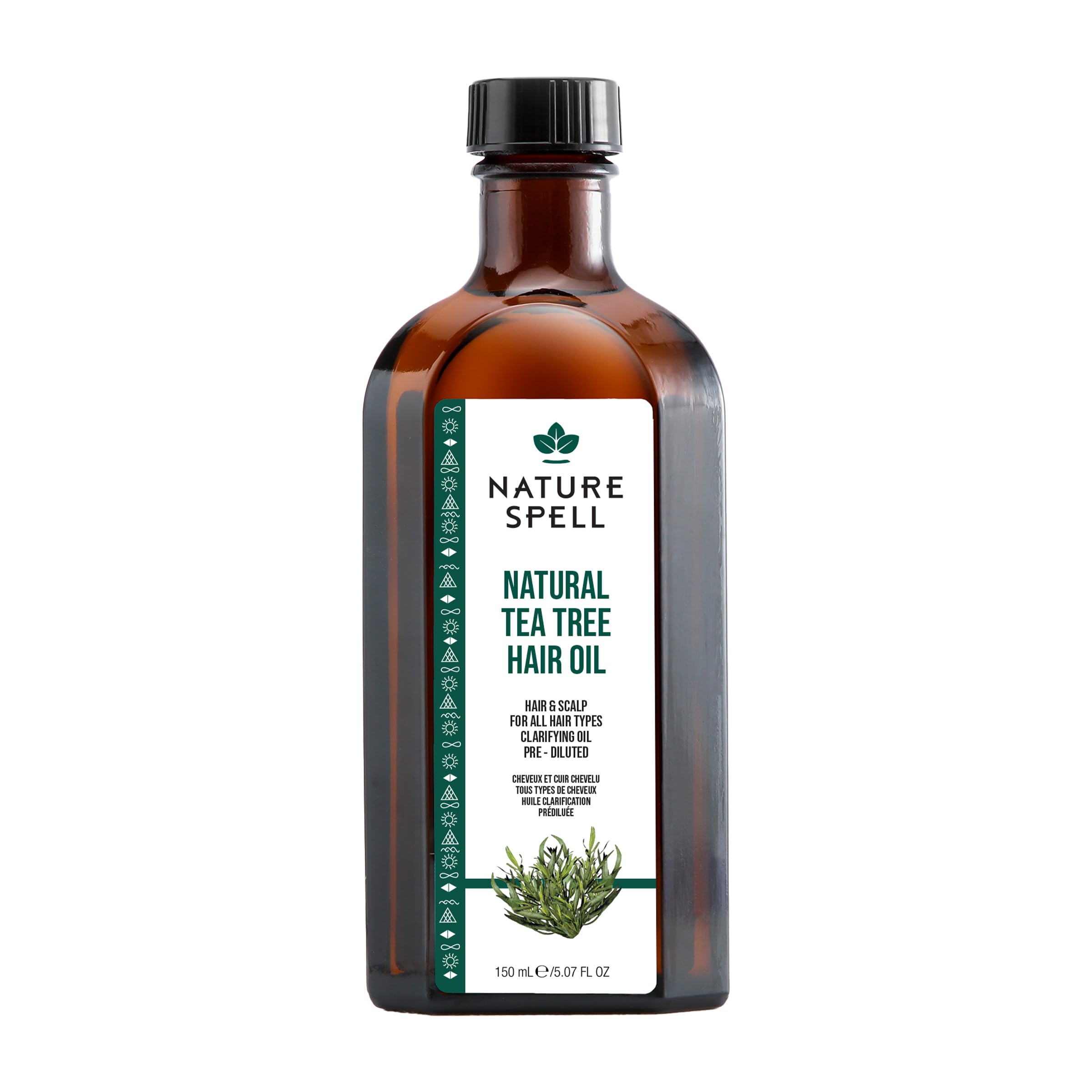 Nature Spell Tea Tree Oil for Hair, Pre-Diluted Scalp Oil for Itch Relief, Dandruff Control and Scalp Clarity, Soothing & Nouris