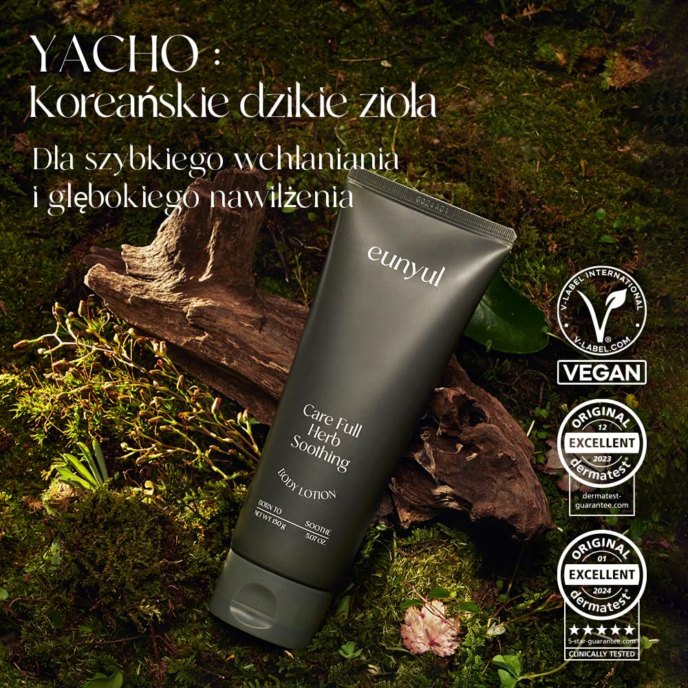 EUNYUL Carefull YACHO Herb Soothing Body Lotion 5.07 Oz. / 150g Vegan Certified body lotion, Dermatological Tested