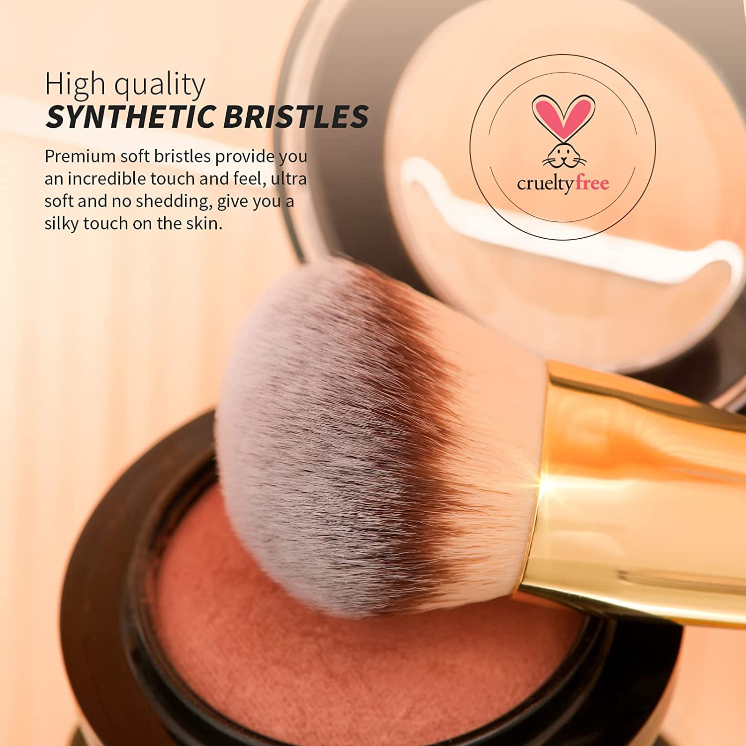 Ducare Foundation Brush Contour Bronzer Makeup Brush Double Ended Self Tanner Brush Sculpting Brush For Blending Liquid Powder C