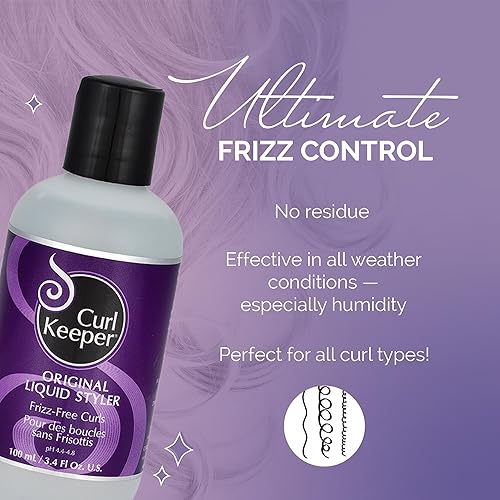 Curl Keeper Original: Total Control in All Weather Conditions for Well Defined, Frizz-Free Curls with No Product Build Up 3.4 oz